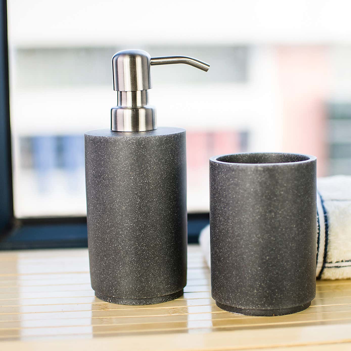 Grey Resin Lotion Dispenser
