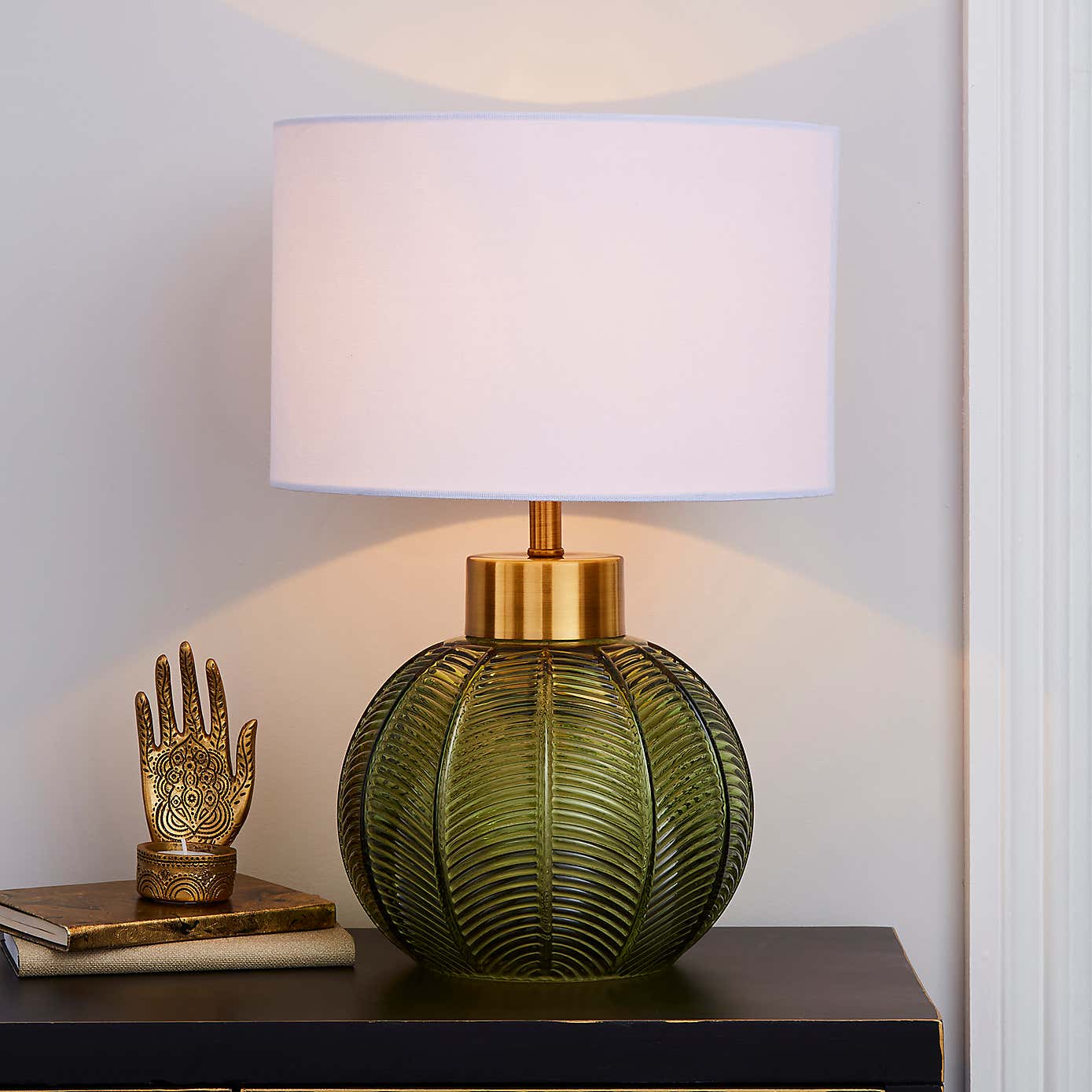 Colleen Green Glass Table Lamp