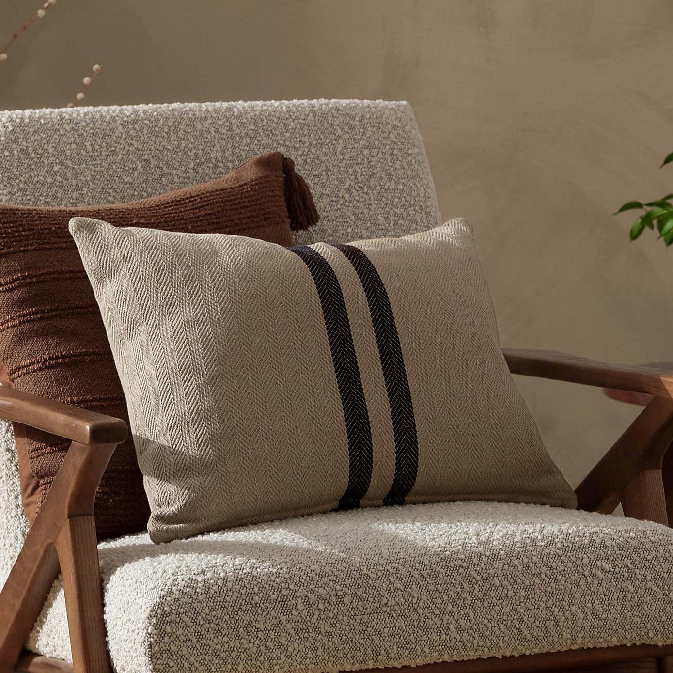 Benton Herringbone Rectangular Cushion