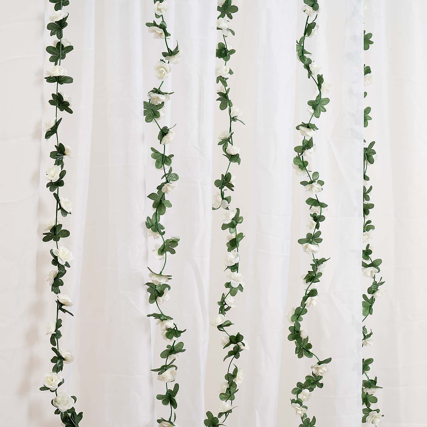 Set of 6 Artificial Mini Rose Garlands