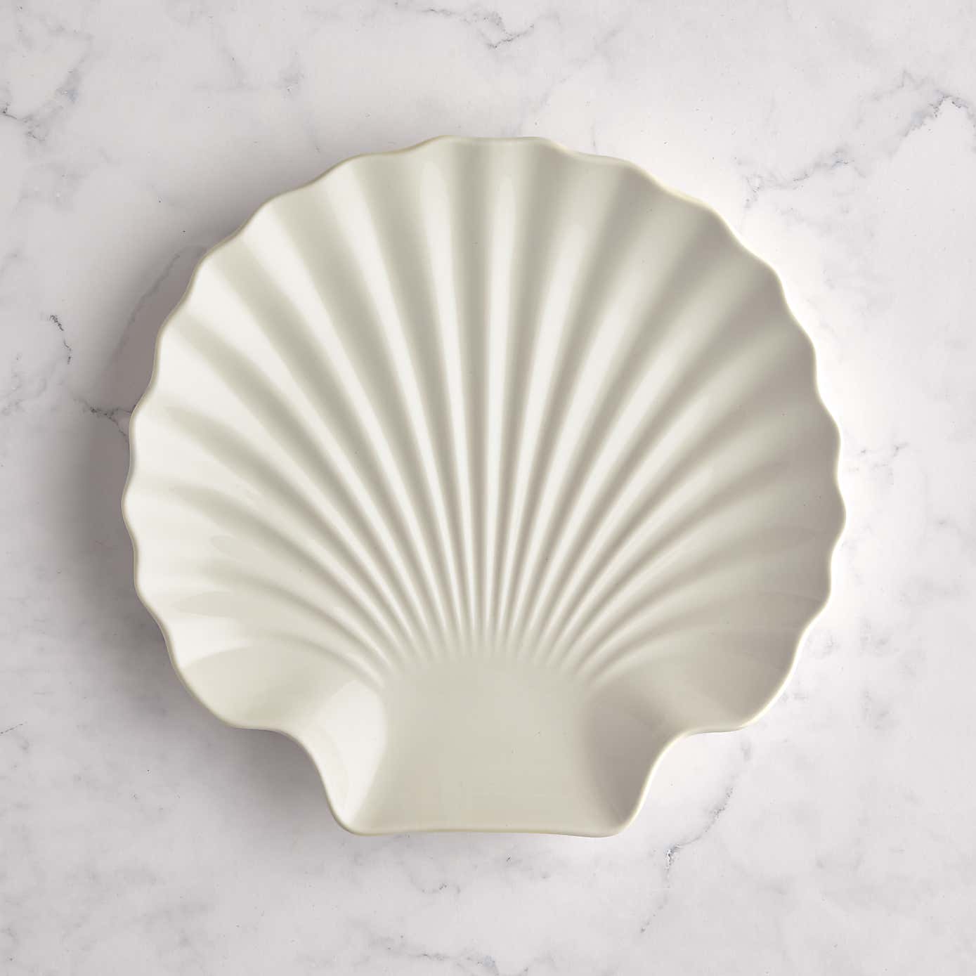Shell Shaped Stoneware Side Plate