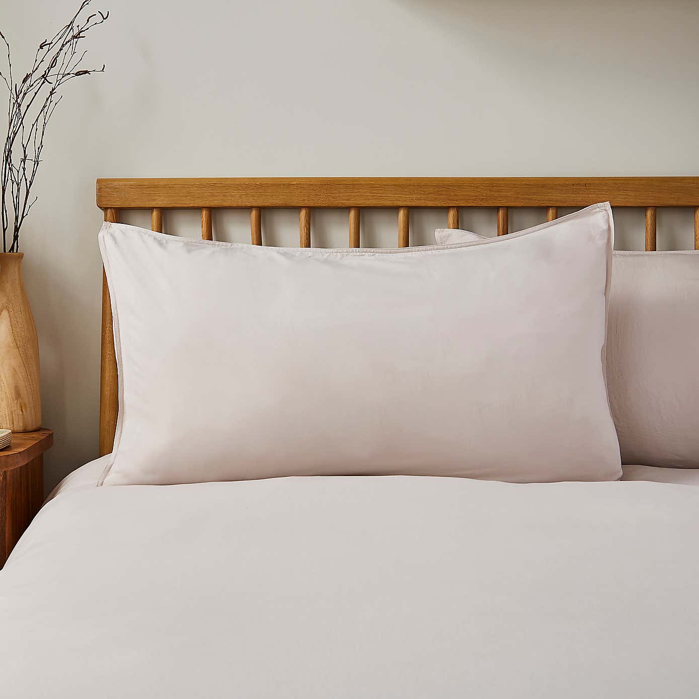 Super Soft Washed Microfibre Plain Duvet Cover and Pillowcase Set