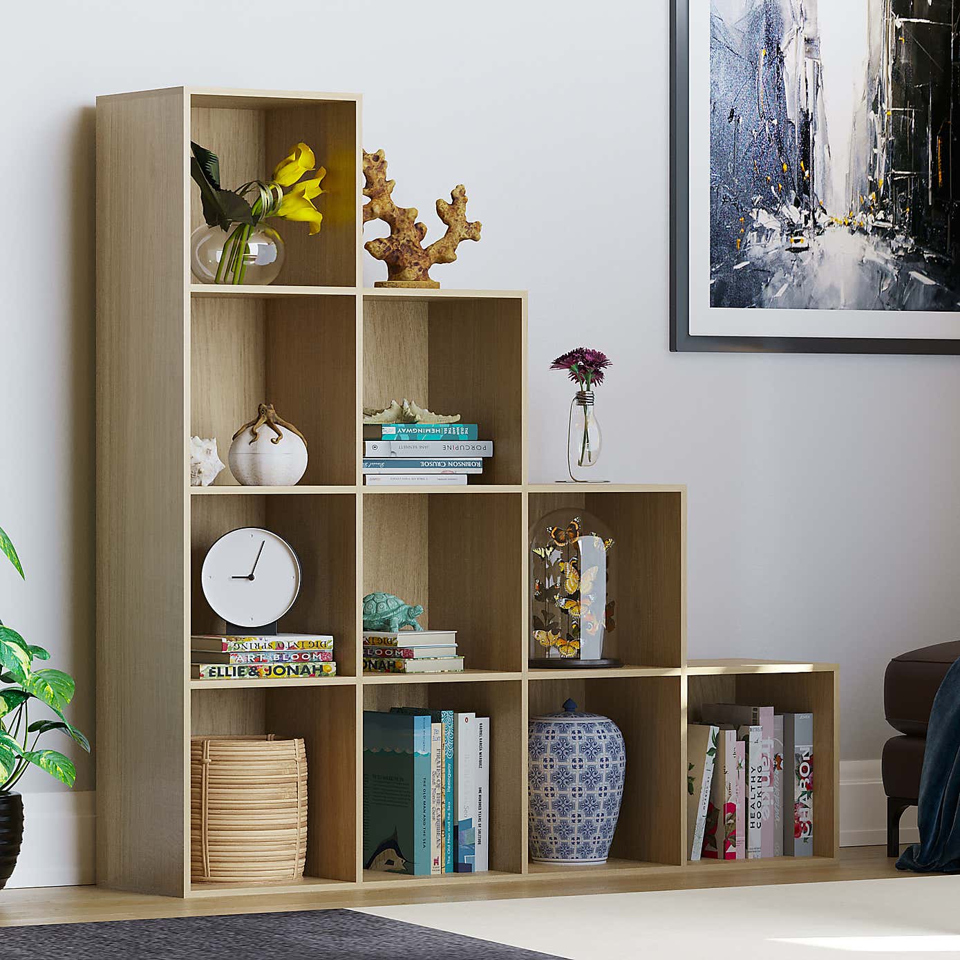 Vida Designs Durham 10 Cube Staircase Storage Unit