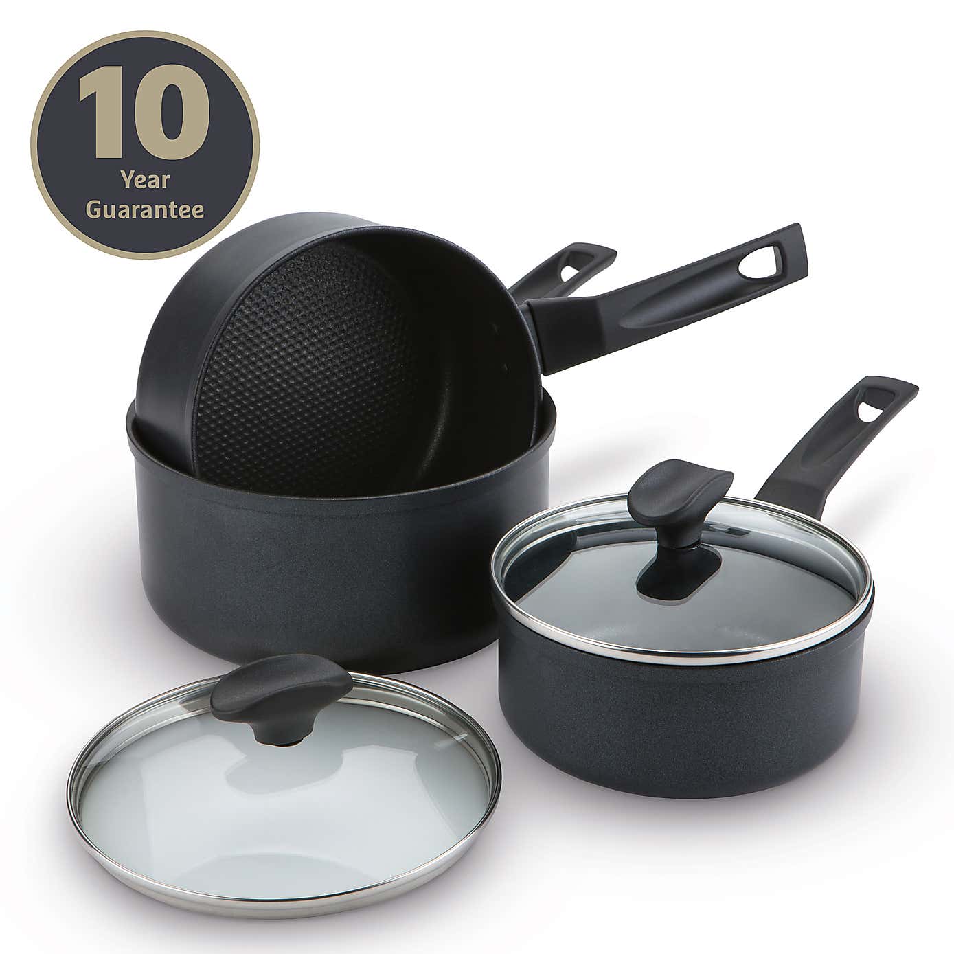 Prestige 9 x Tougher Non-Stick 3 Piece Saucepan Set