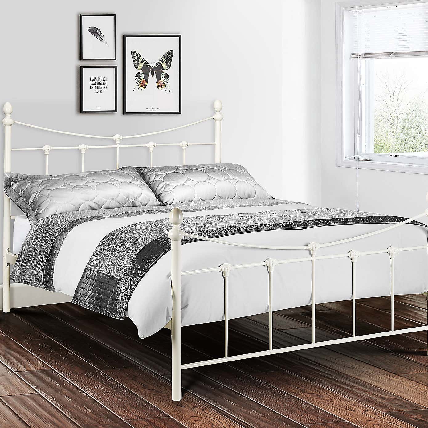 Rebecca Metal and Gold Bed Frame