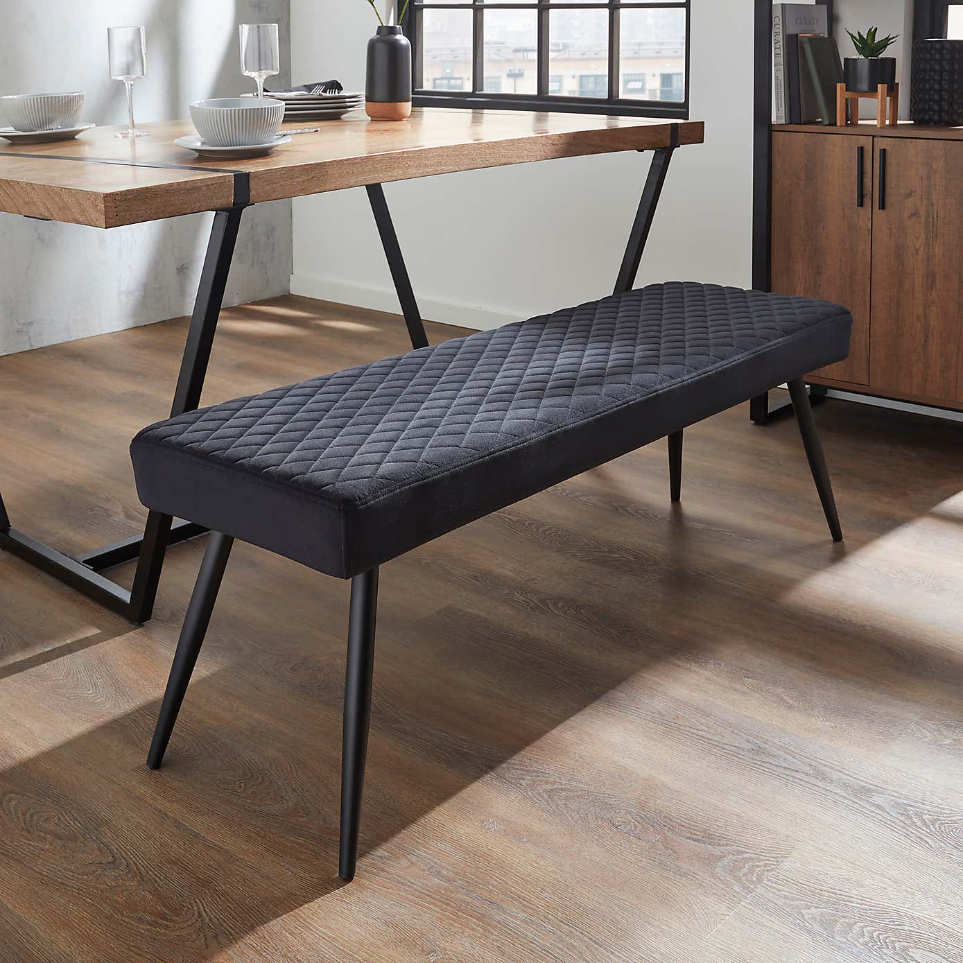 Montreal Dining Bench Velvet
