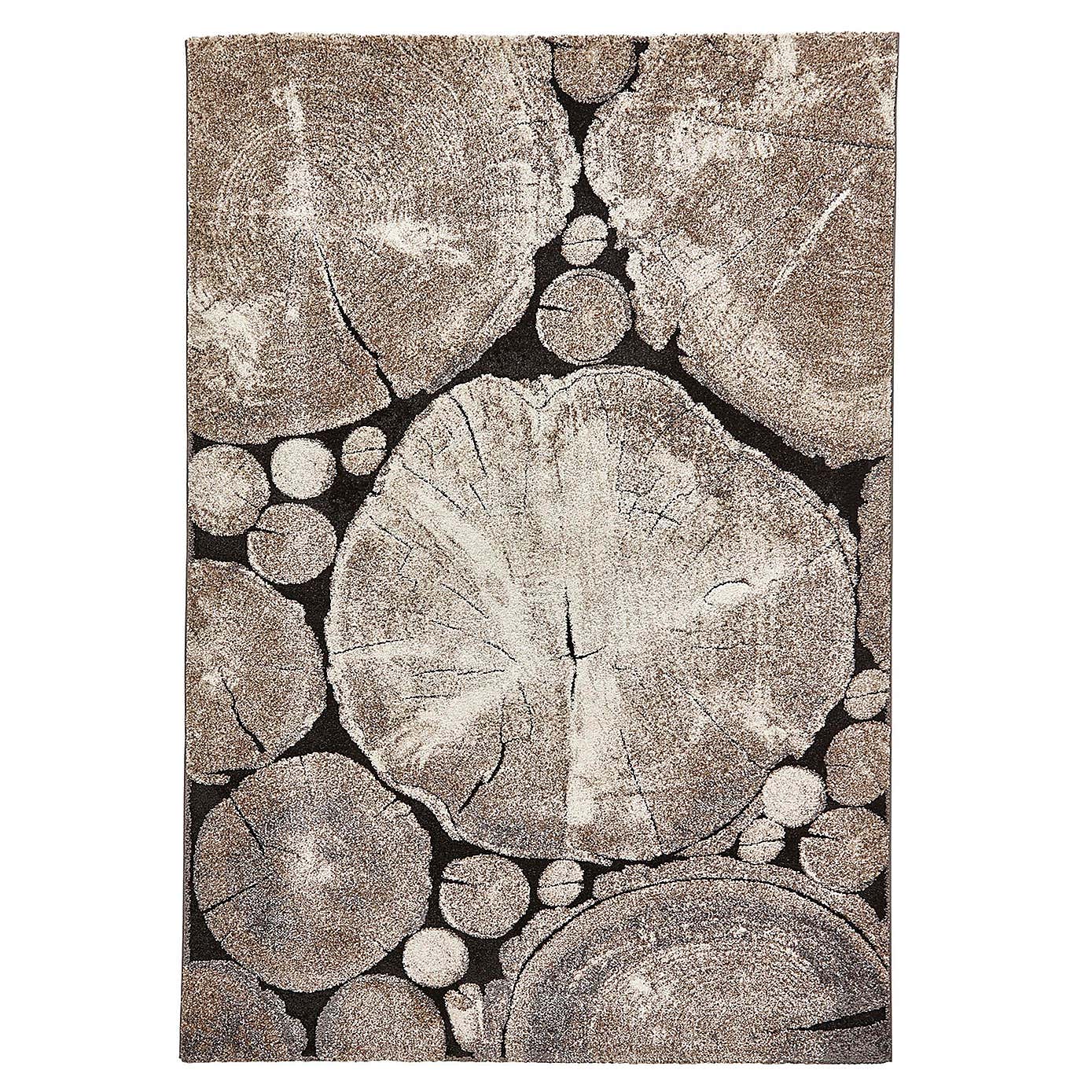 Beige and Black Woodland 6318 Rug