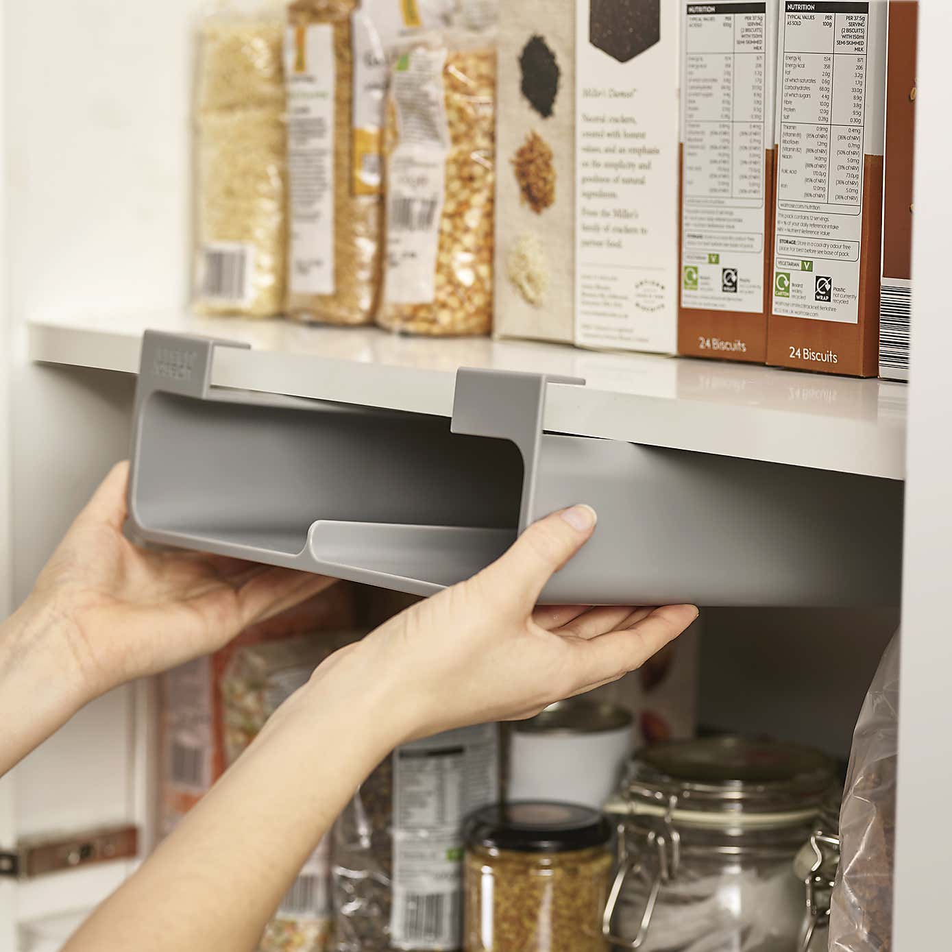 Joseph Joseph Cupboard Store Film, Foil & Bag Organiser Grey