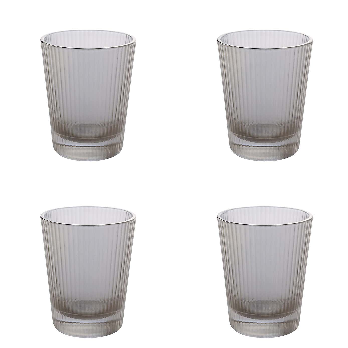 Hestia Set of 4 Ribbed Glasses