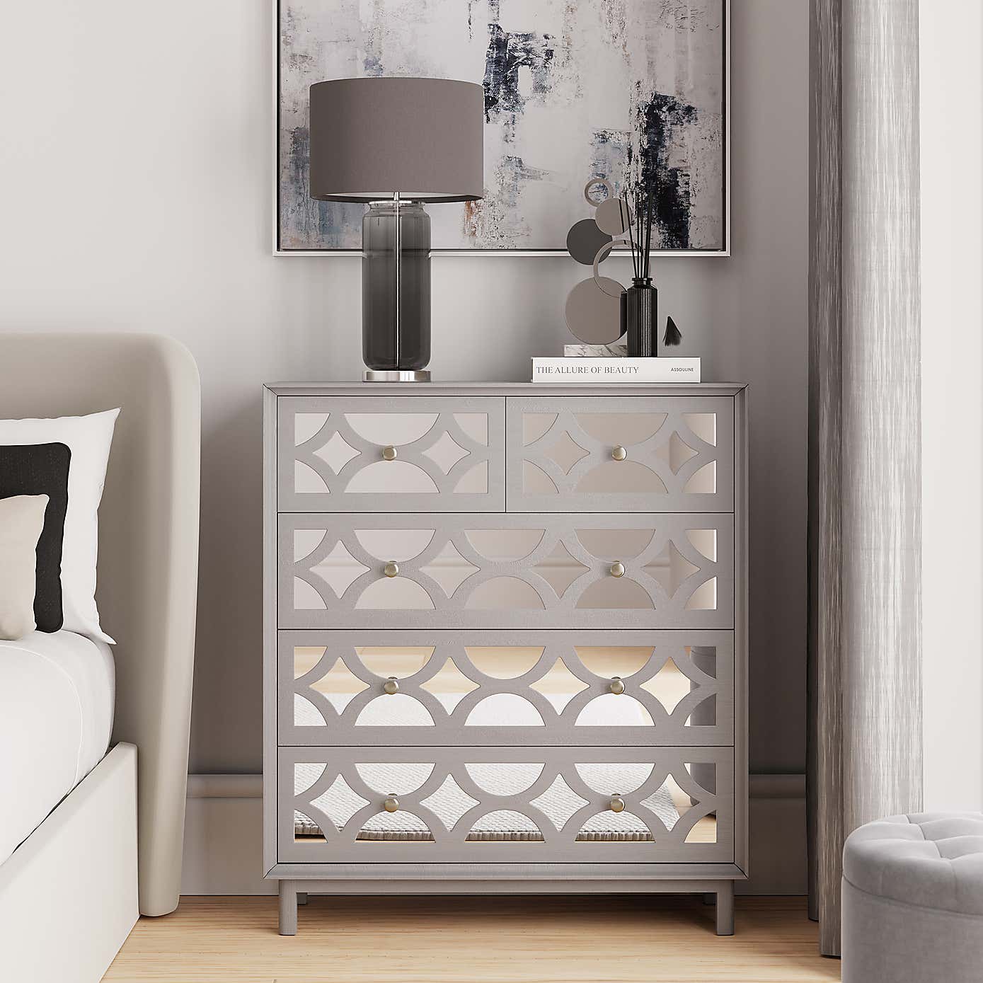 Delphi 5 Drawer Chest Grey