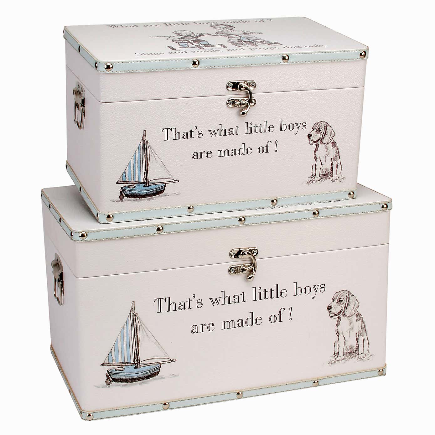 Petit Cheri Set of 2 Little Boys Storage Boxes