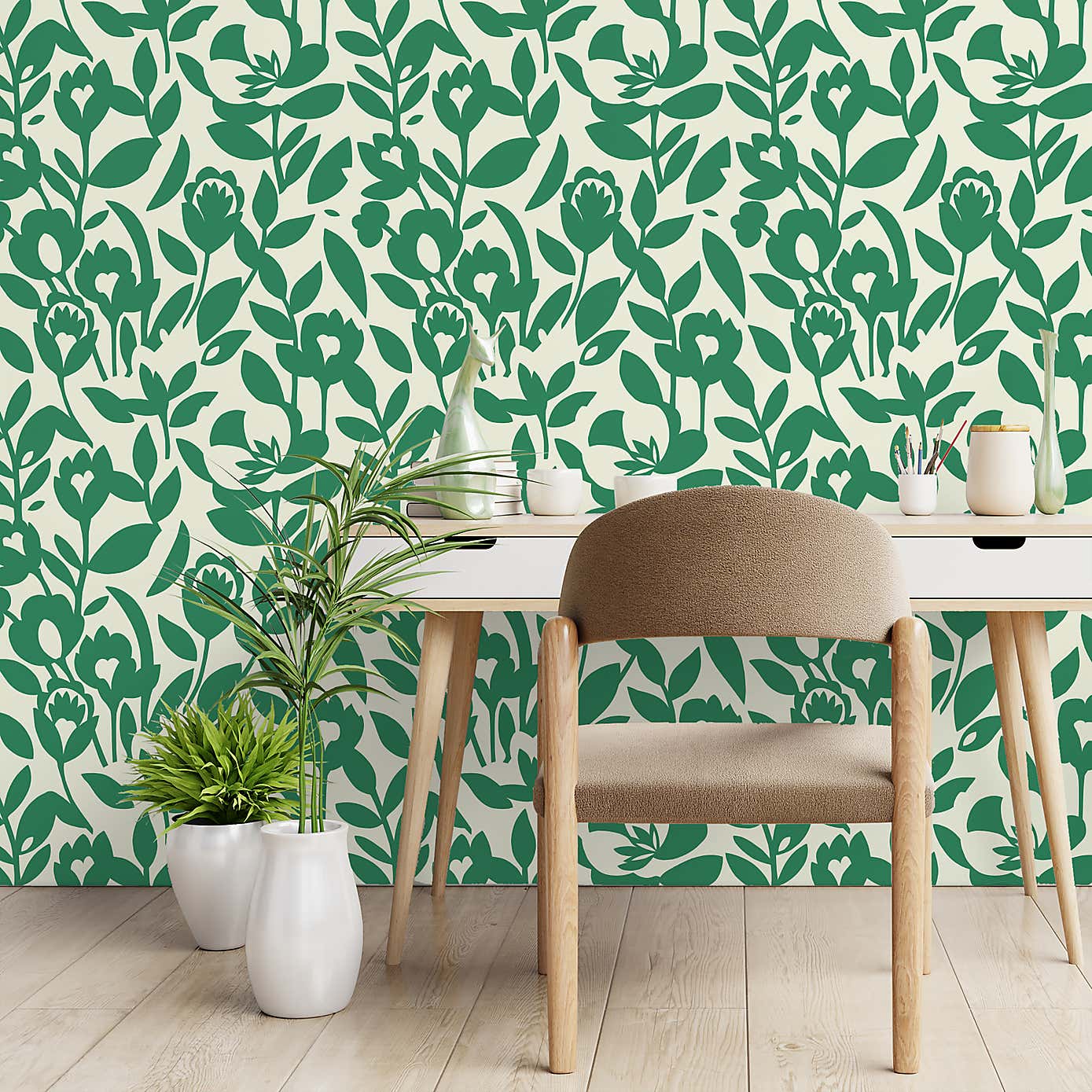 Elements Fieldsley Floral Matte Flat Wallpaper