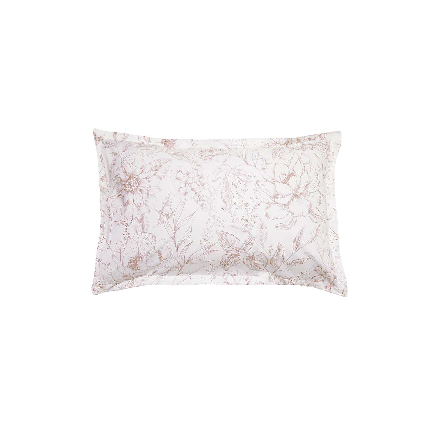 Holly Willoughby Floral Sketch 100% Cotton Oxford Pillowcase