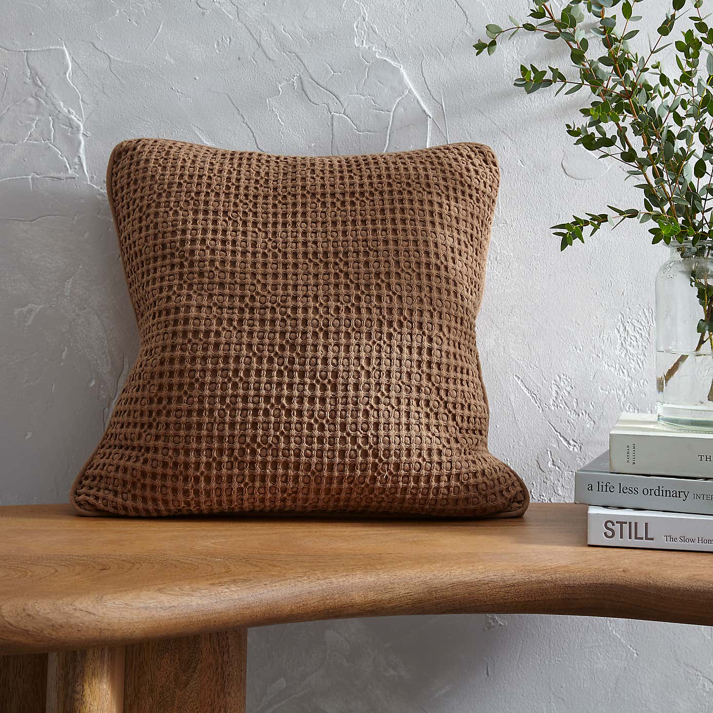 Smart Waffle Square Cushion Cover