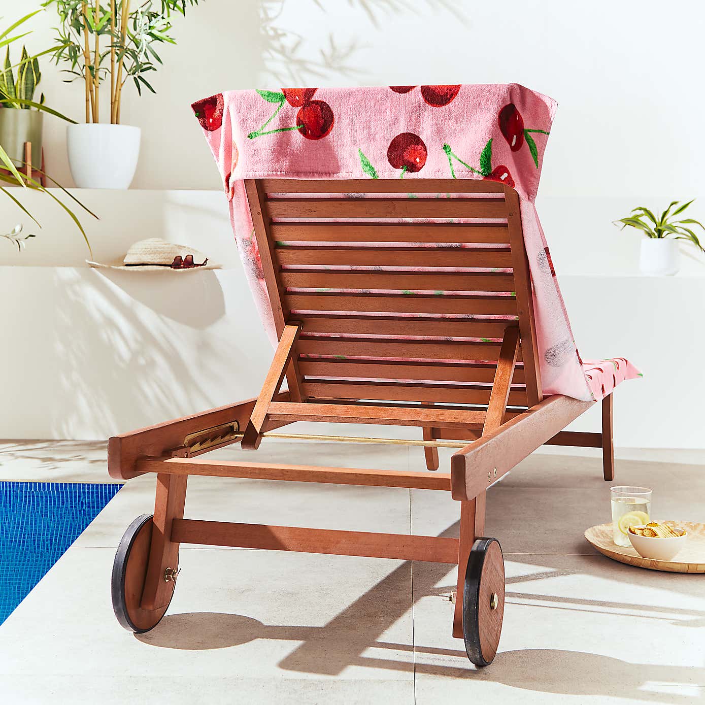 Catherine Lansfield Cherries Sun Lounger Beach Towel