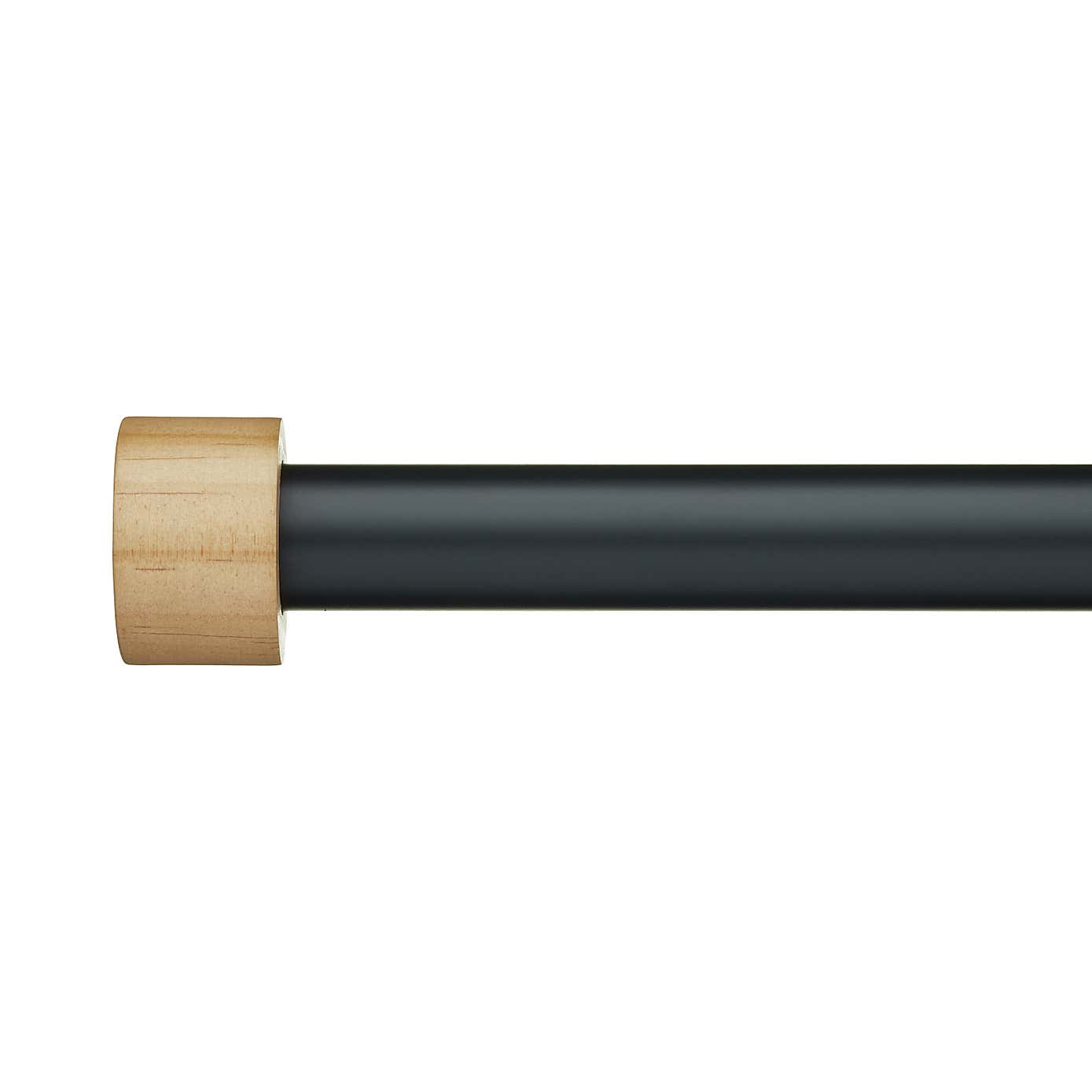 Trinity Extendable Wood Curtain Pole with Rings