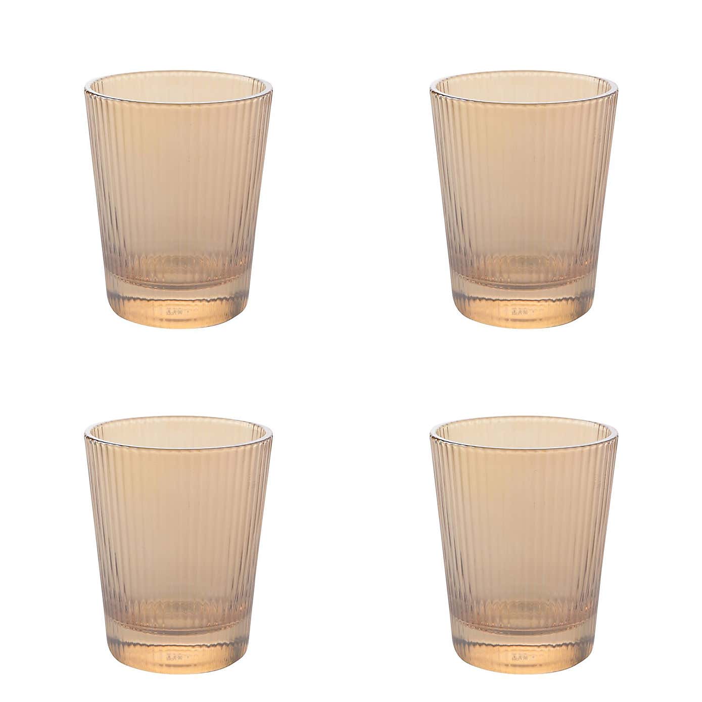 Hestia Set of 4 Ribbed Glasses