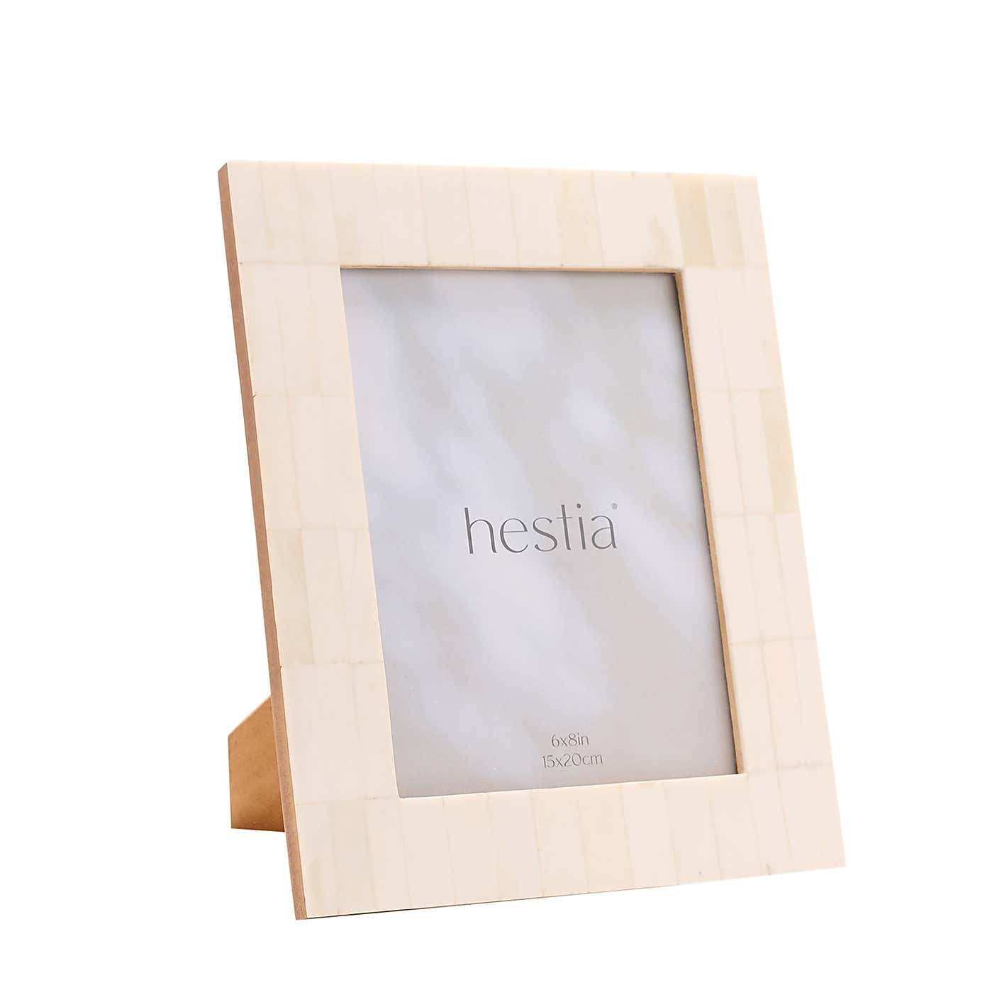 Hestia White Wide Border Bone Effect Photo Frame