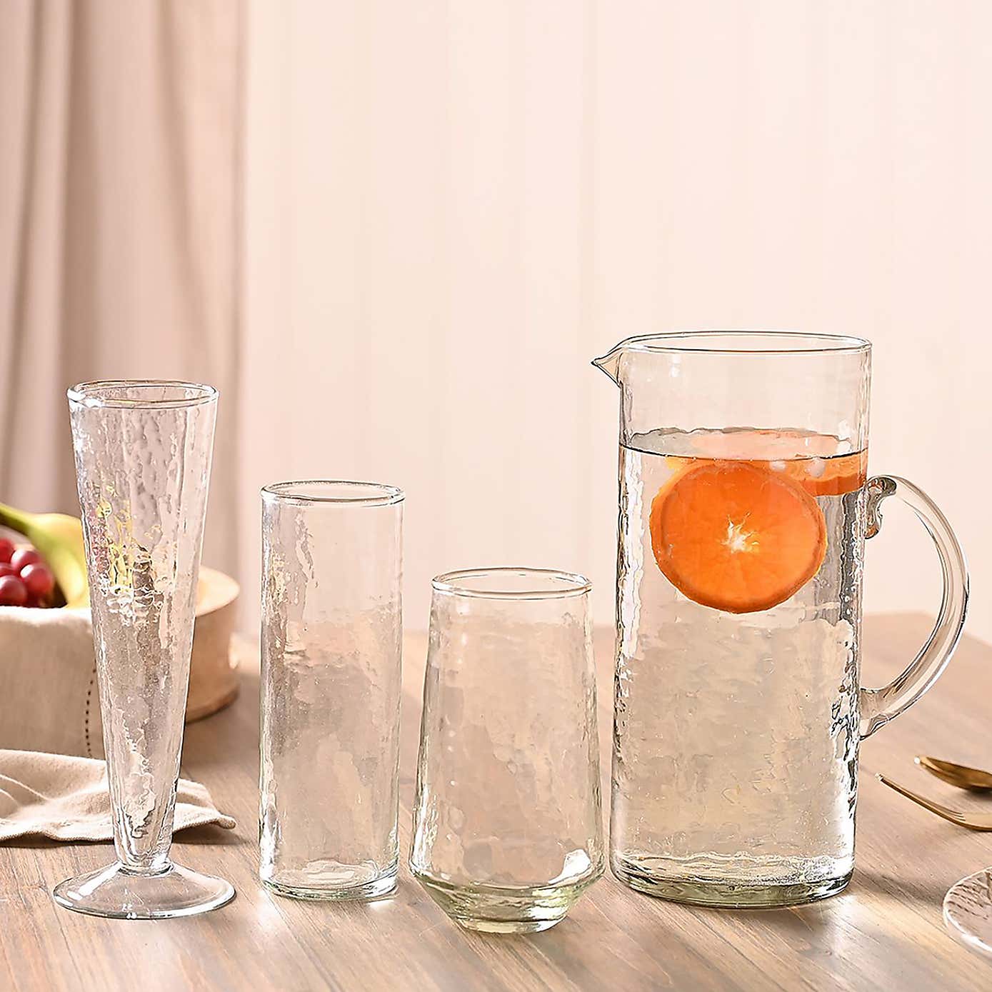 Hestia Set of 4 Hammered Champagne Flutes