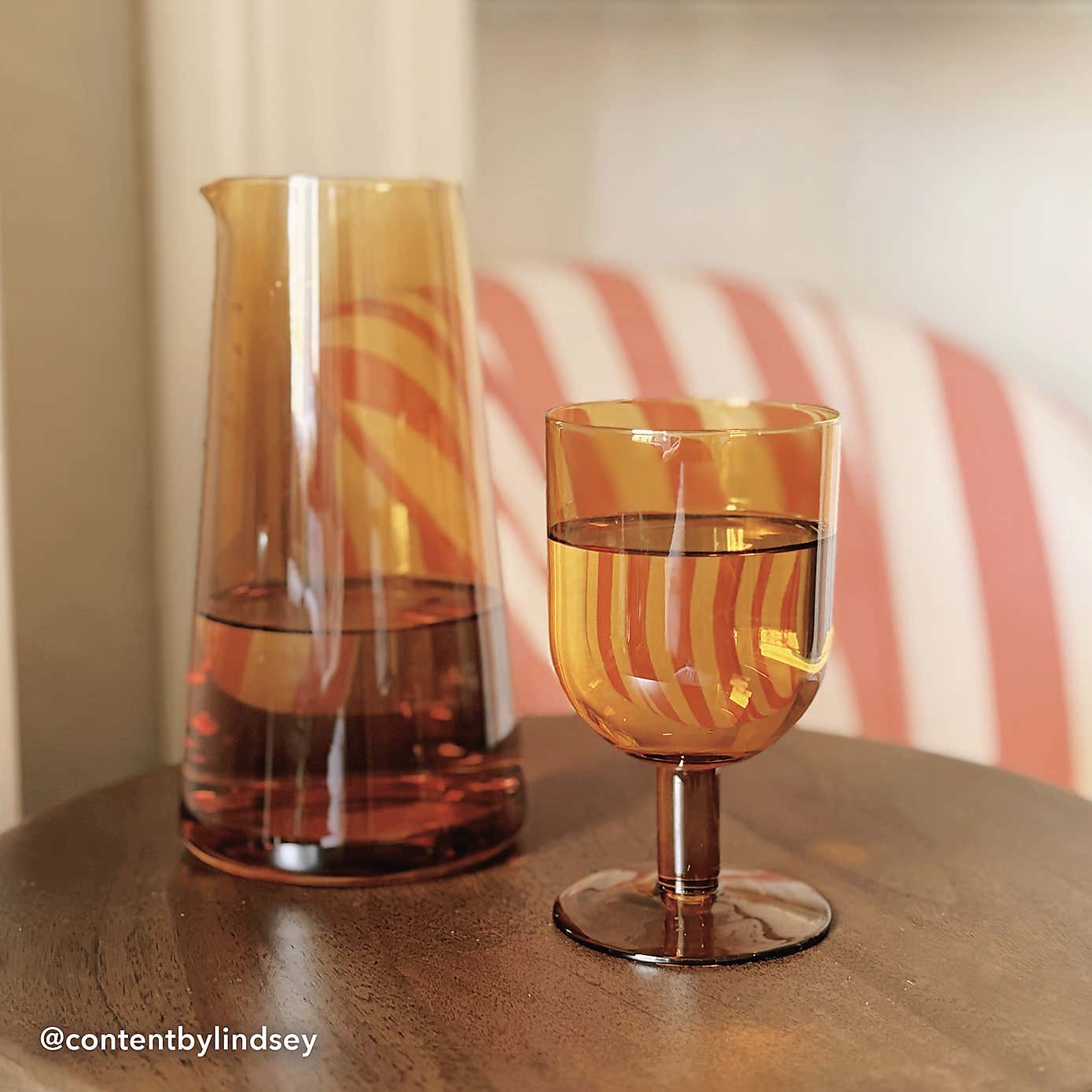 Amber Glass Carafe