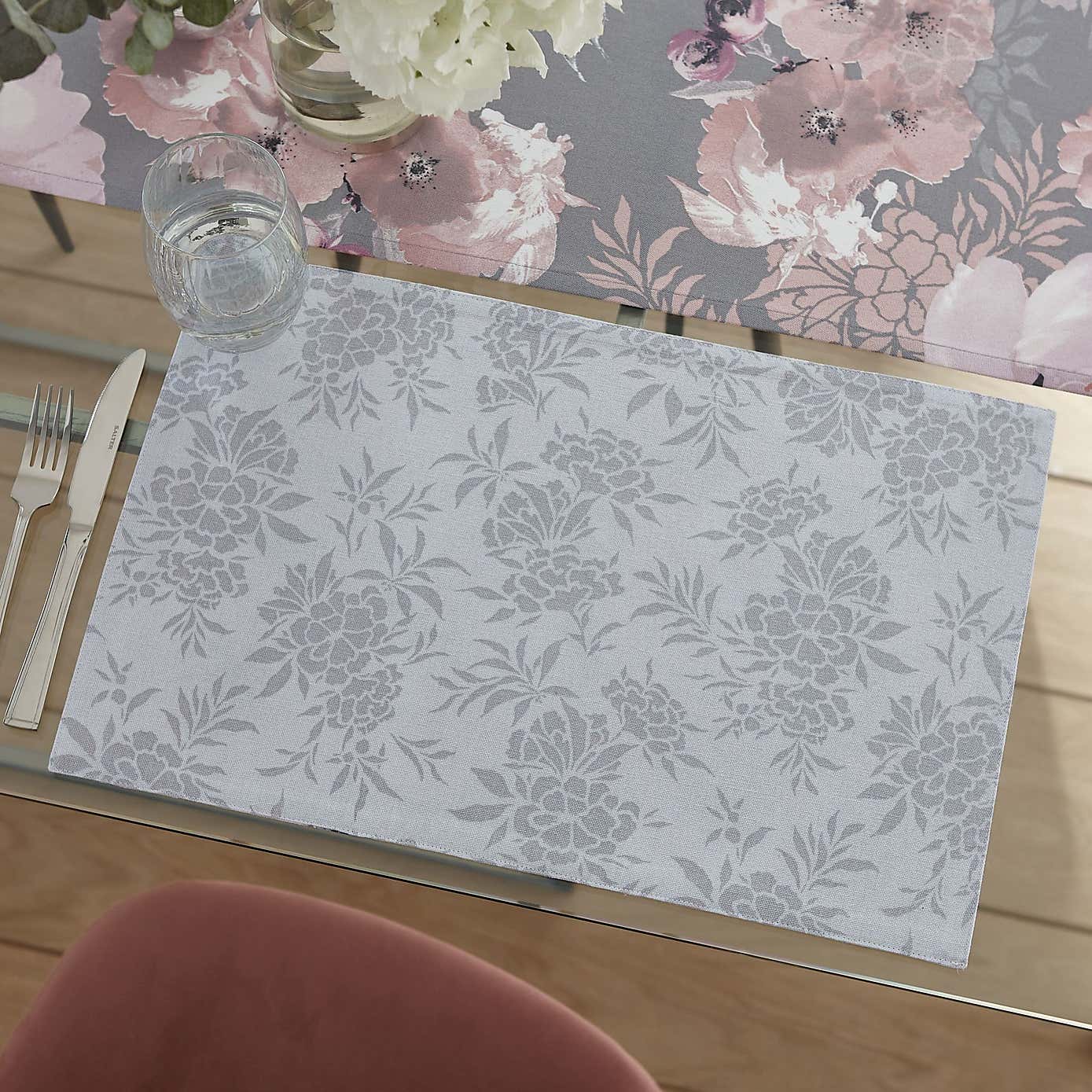 Catherine Lansfield Set of 2 Dramatic Floral Placemats