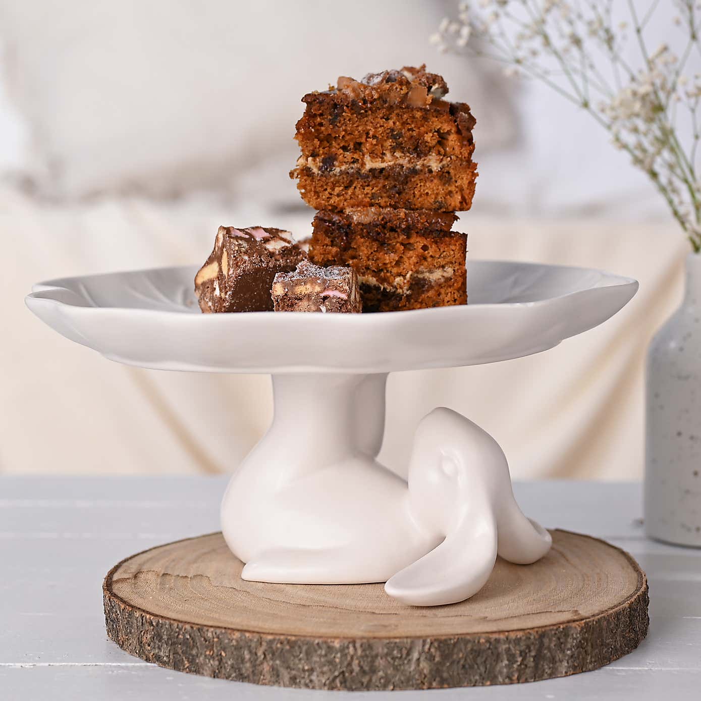 Eggs Traordinary Gifting Company Bunny Cake Stand