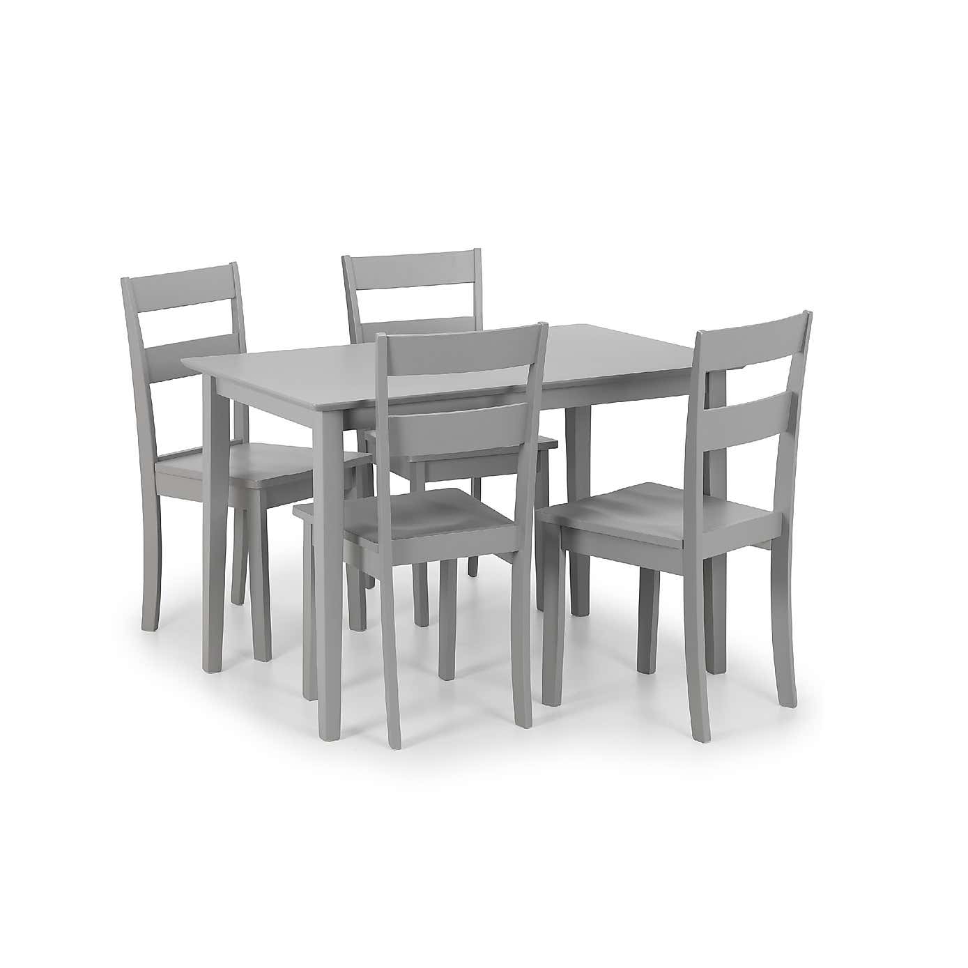 Kobe Compact Rectangular Dining Table with 4 Chairs