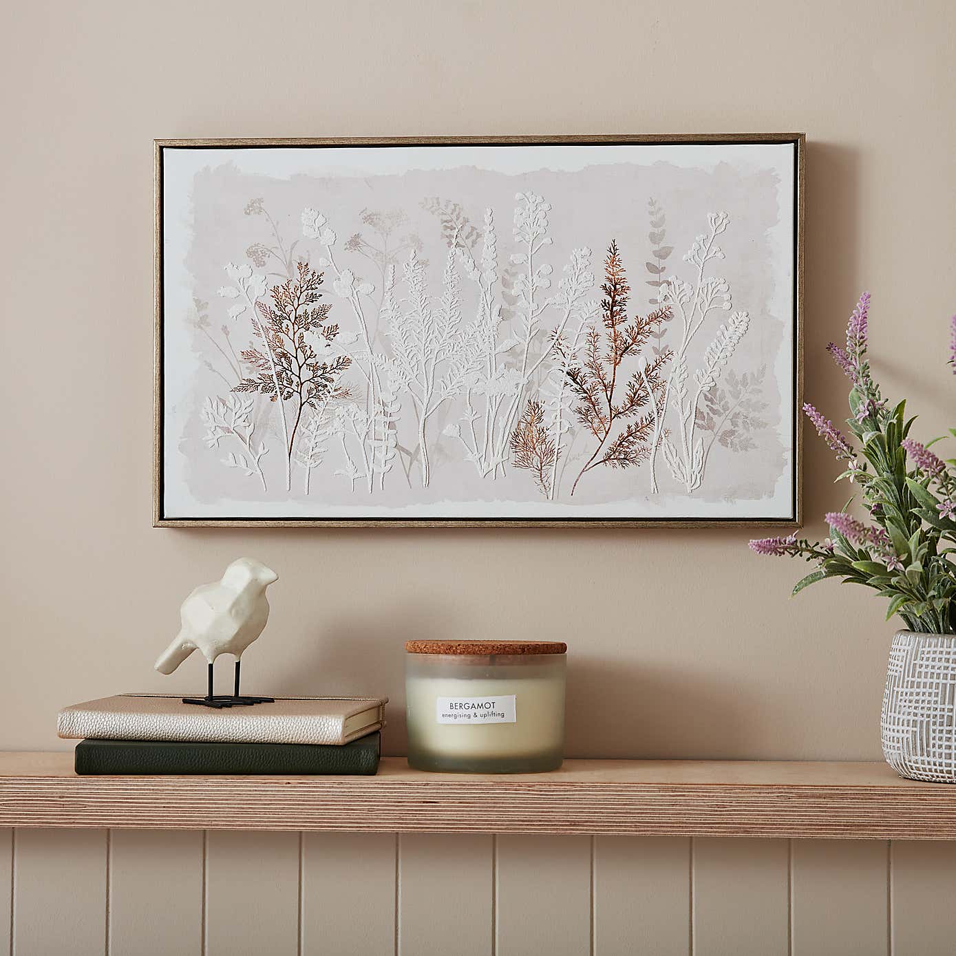 Florence Dried Flowers Framed Canvas