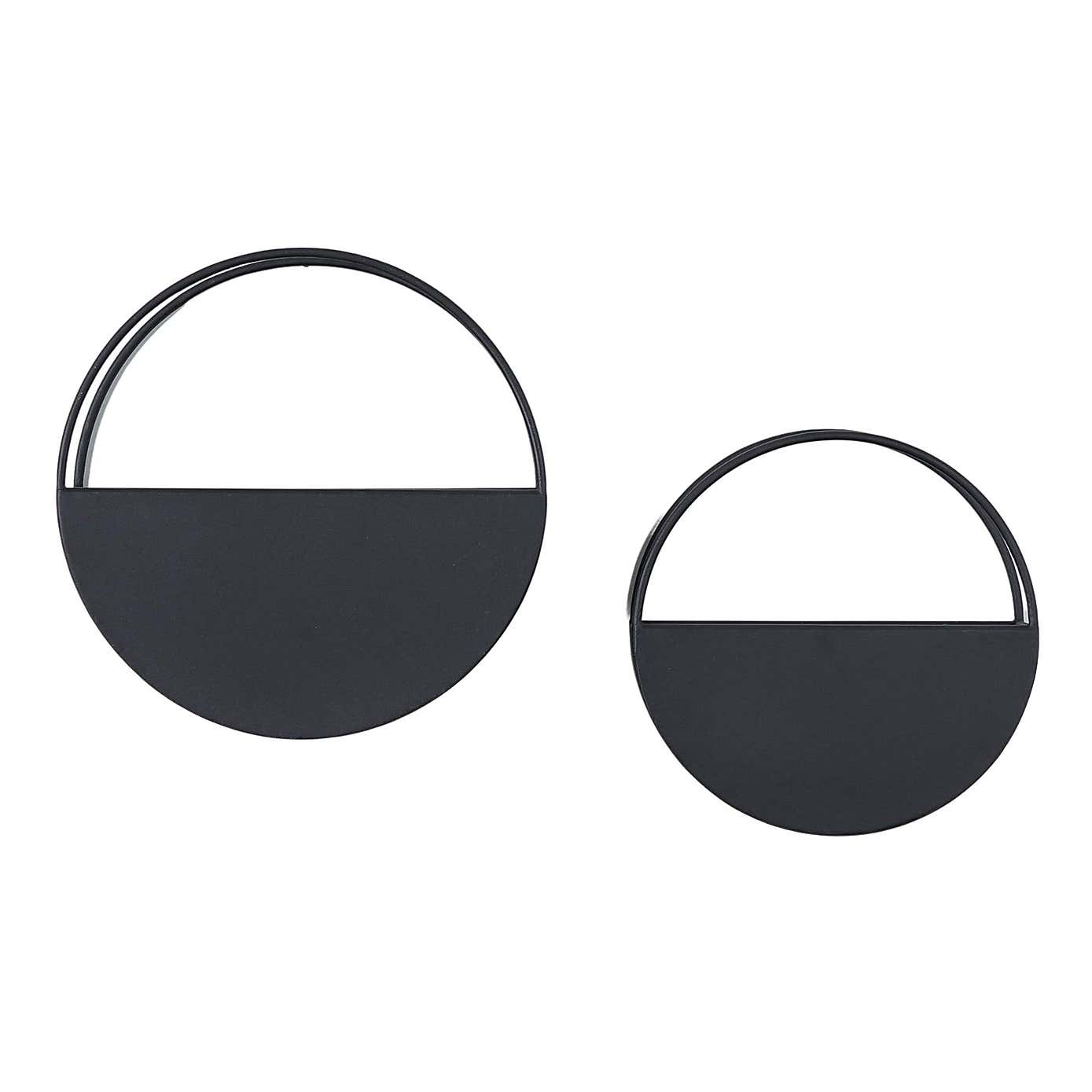 Pavia Set of 2 Black Wall Planter