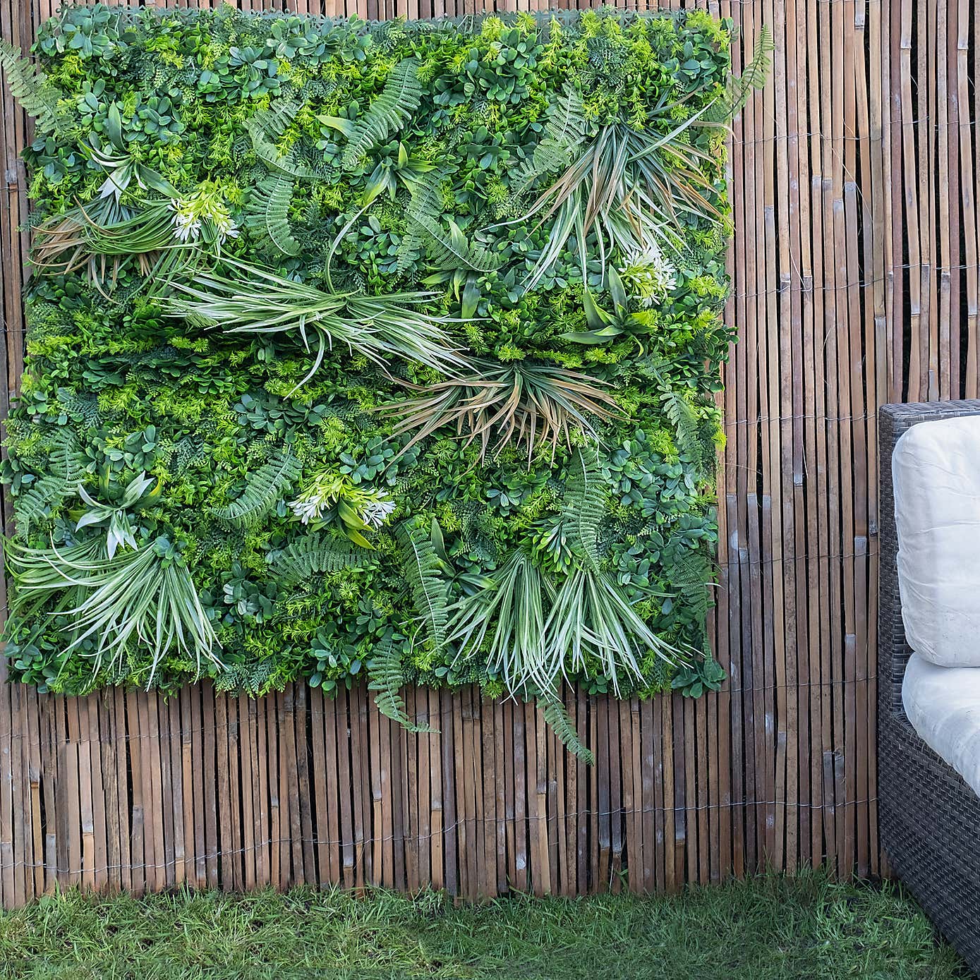 Artificial Mixed Grass Living Wall Panel