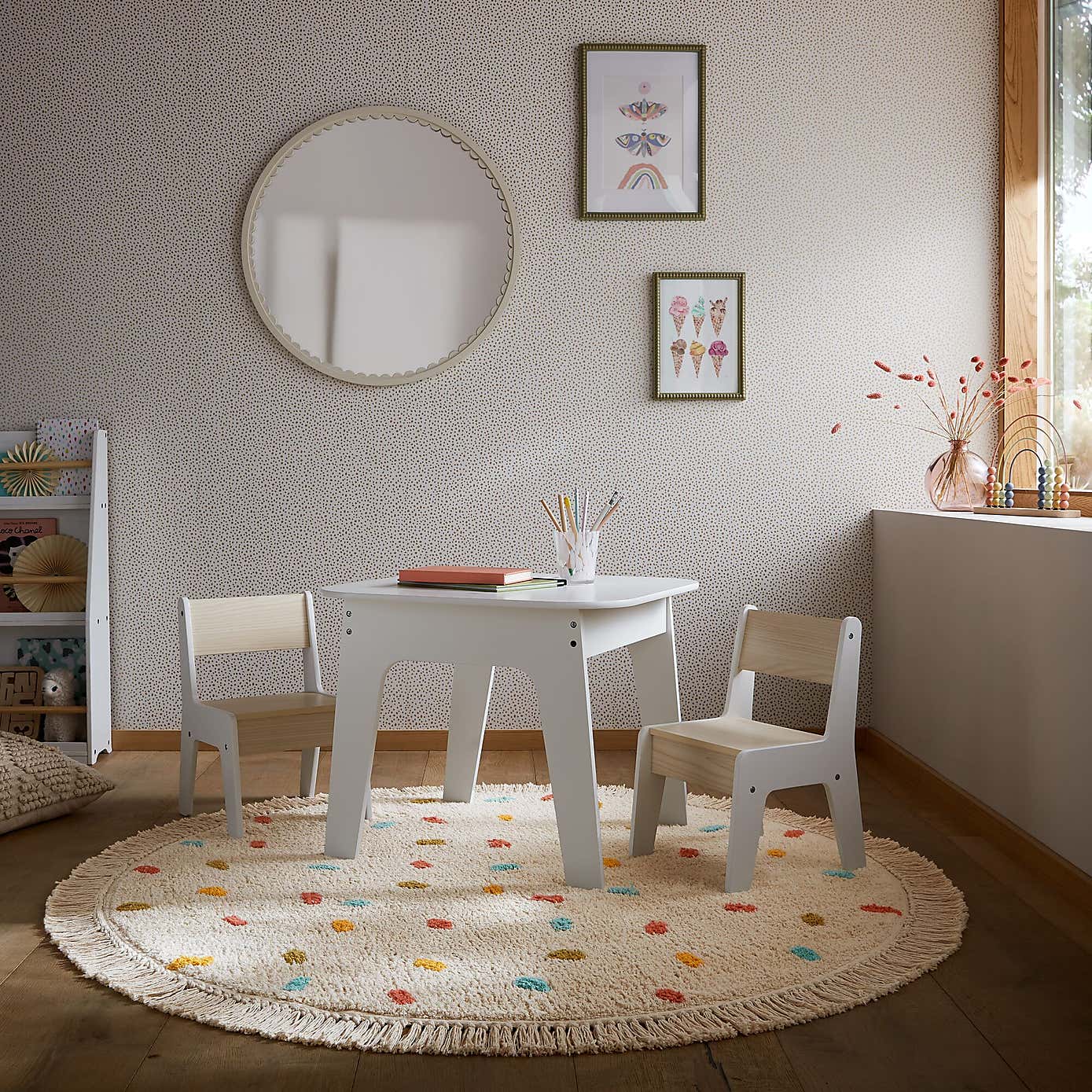 Confetti Berber Kids Round Cotton Rug