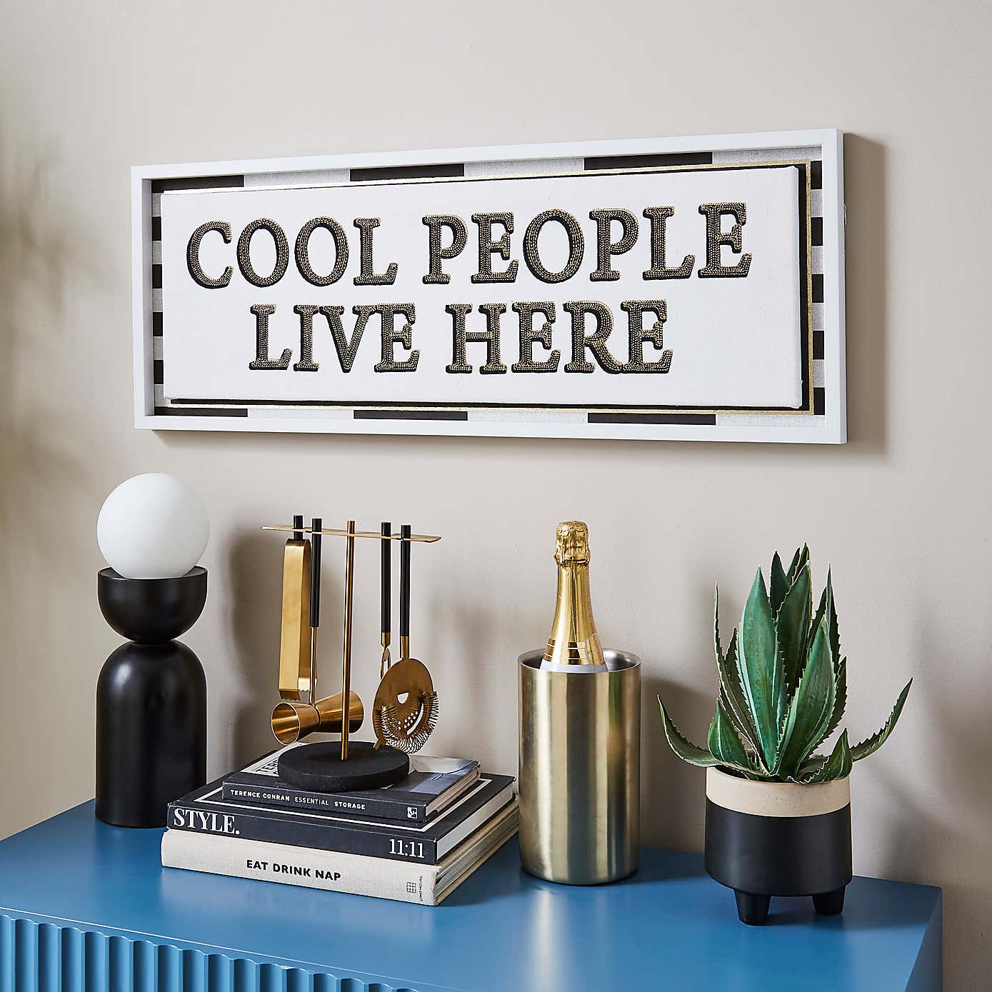 Cool People Live Here Framed Wall Art