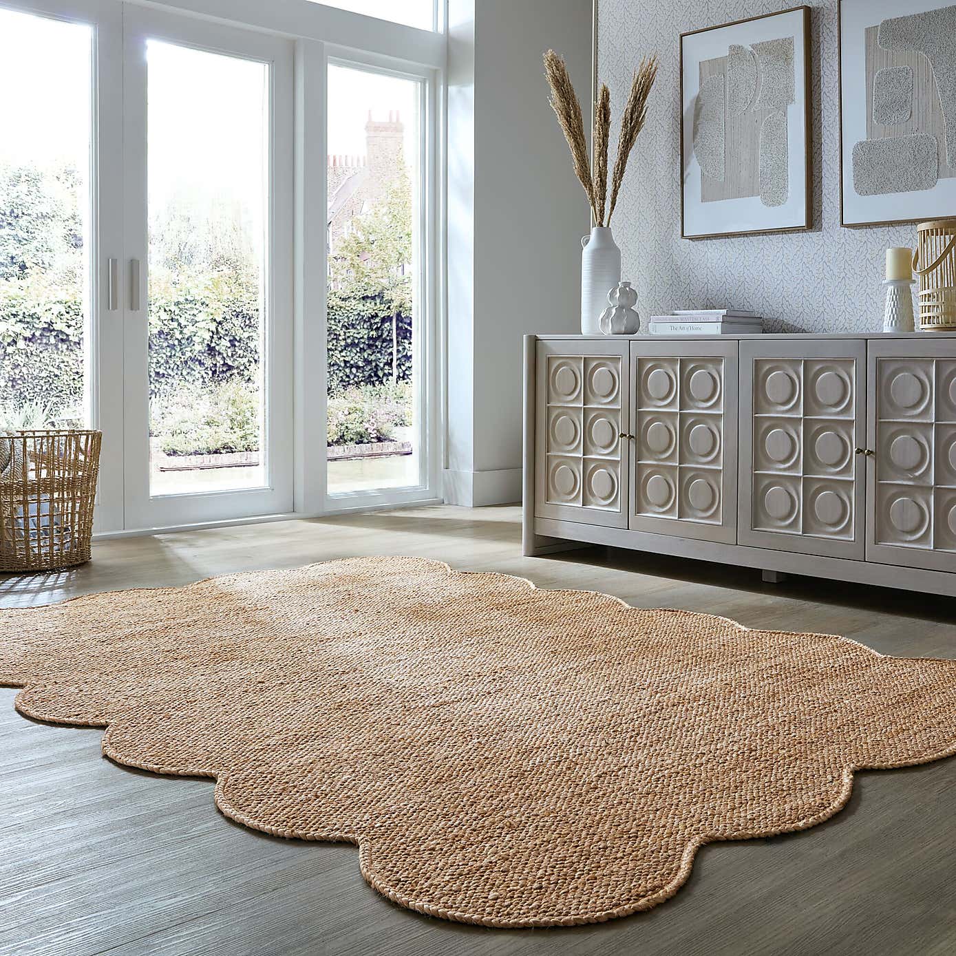 Kesia Scallop Textured Jute Rug