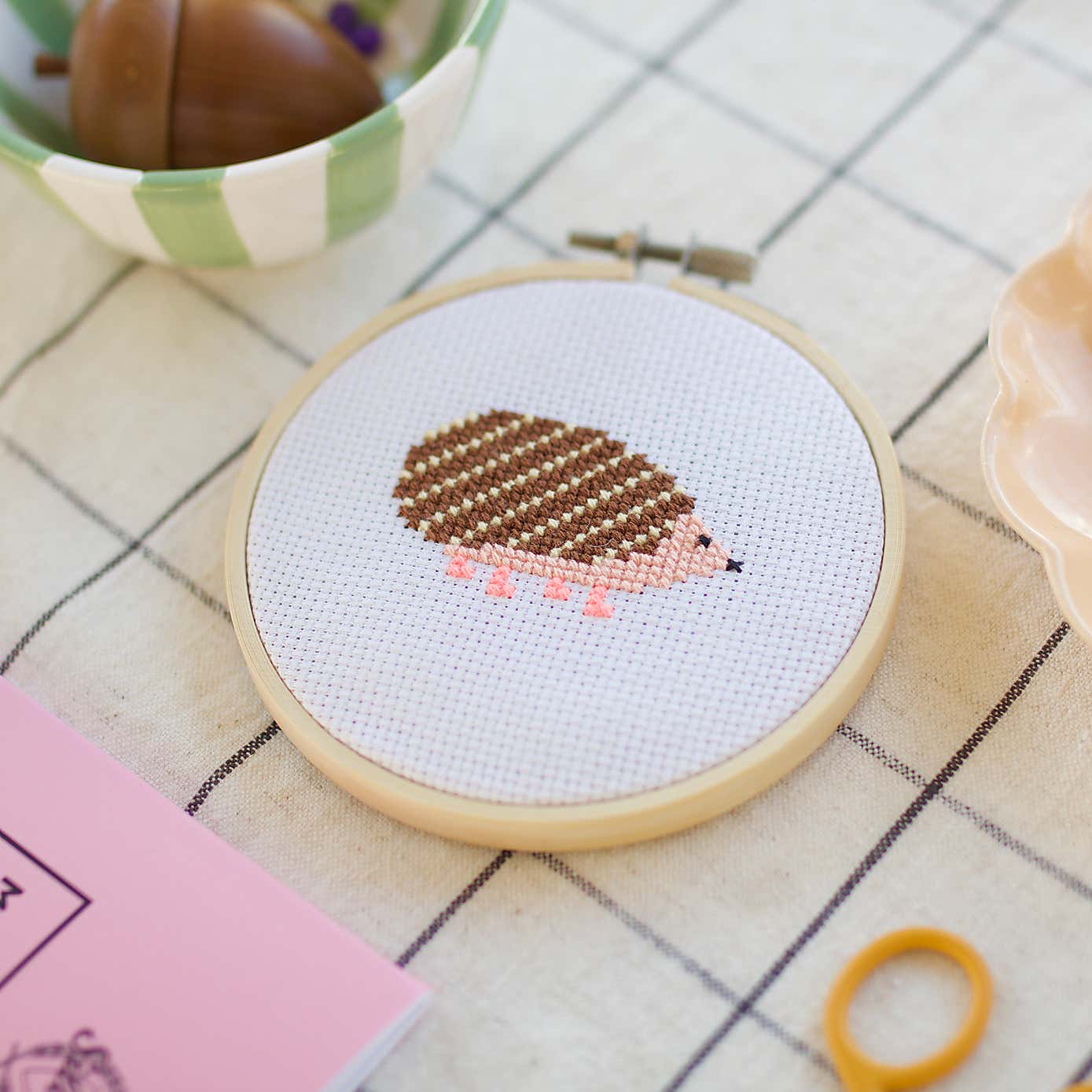 Cotton Clara Hedghog Cross Stitch Kit