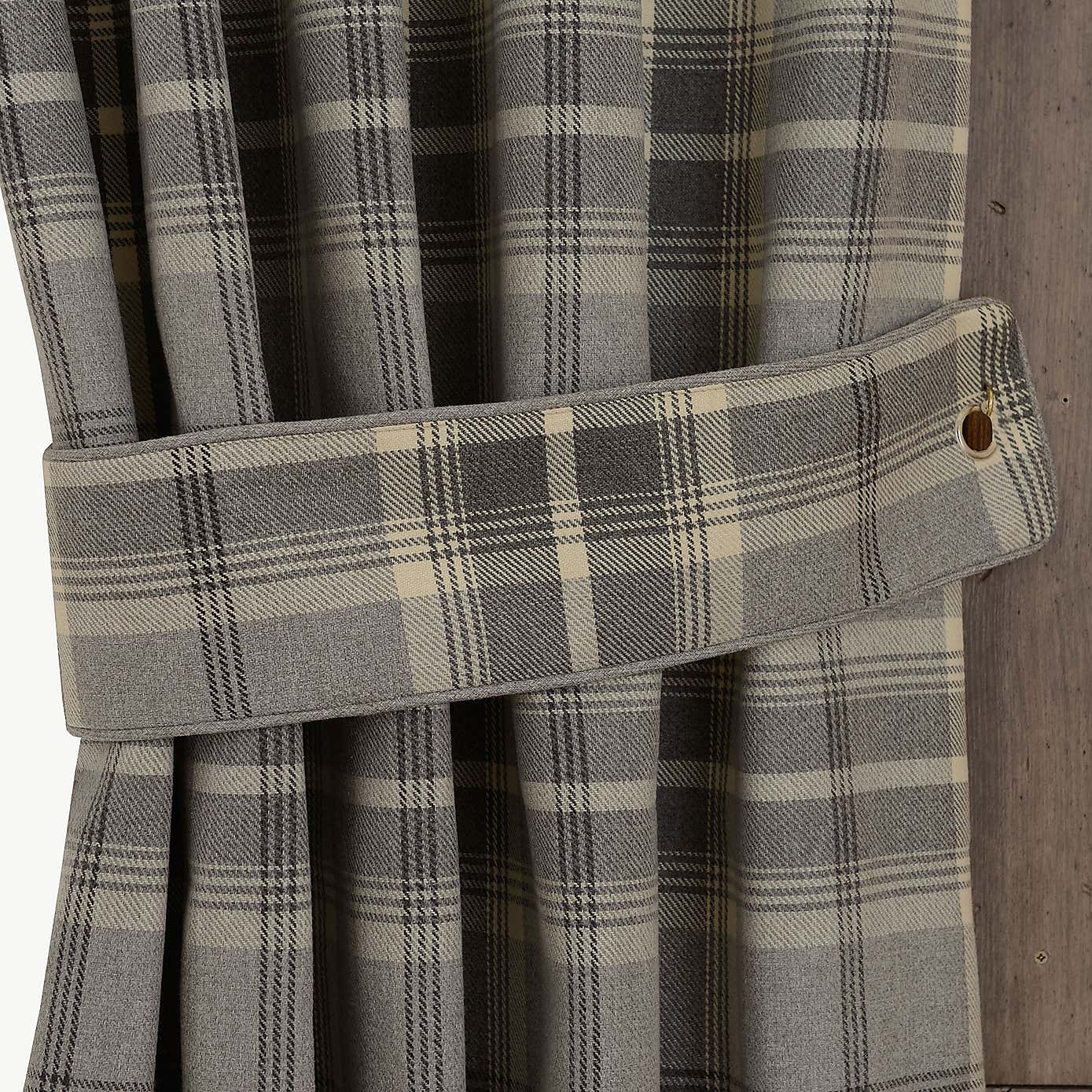 Highland Check Tiebacks