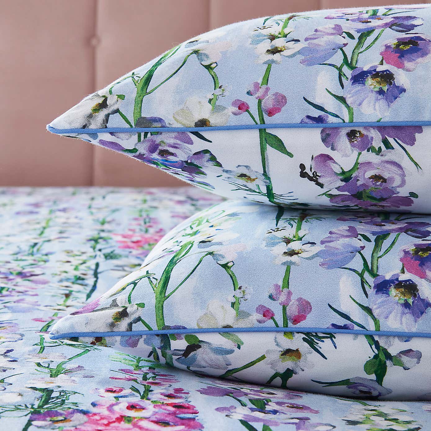 Dorma Country Garden 100% Cotton Housewife Pillowcase Pair