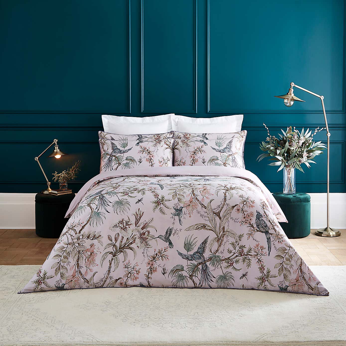 Dorma Lillian 100% Cotton Duvet Cover and Pillowcase Set