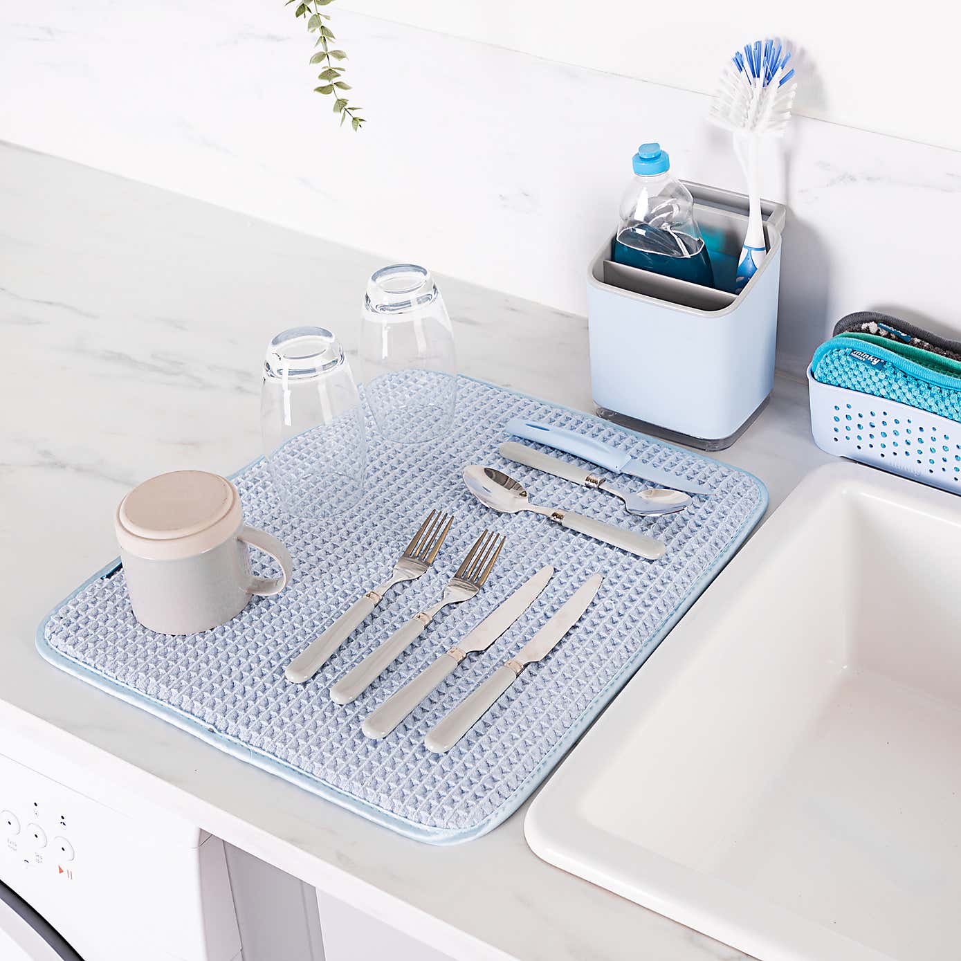 MINKY ANTI BAC DRYING  MAT BLUE