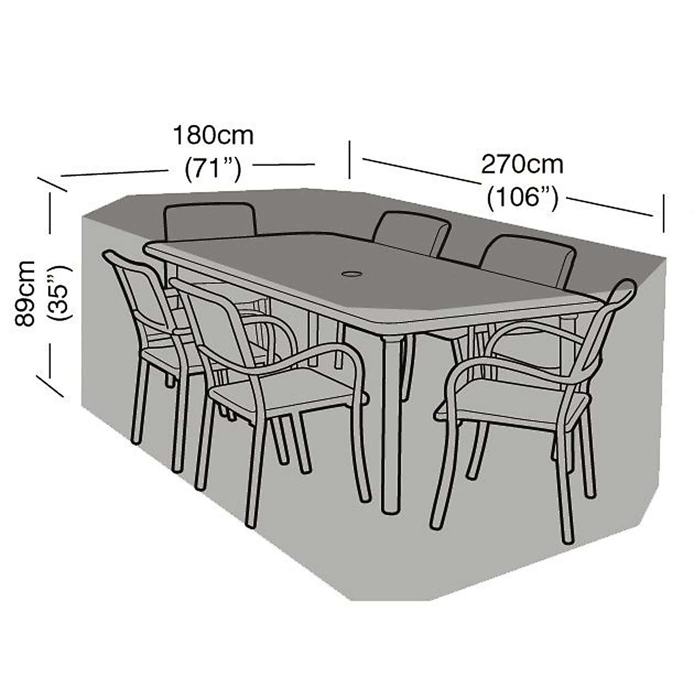 Garland Green 6 Seater Rectangular Furniture Cover
