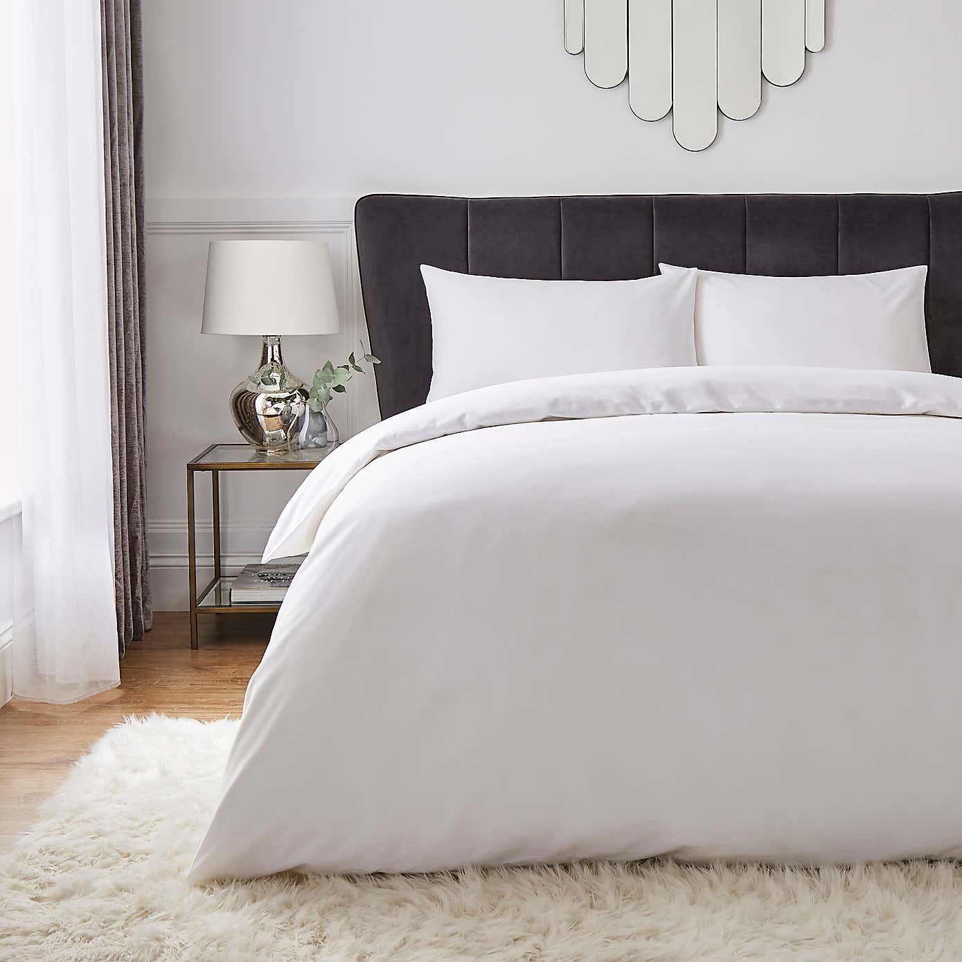 Hotel Cotton 200 Thread Count Duvet Cover and Pillowcase Set