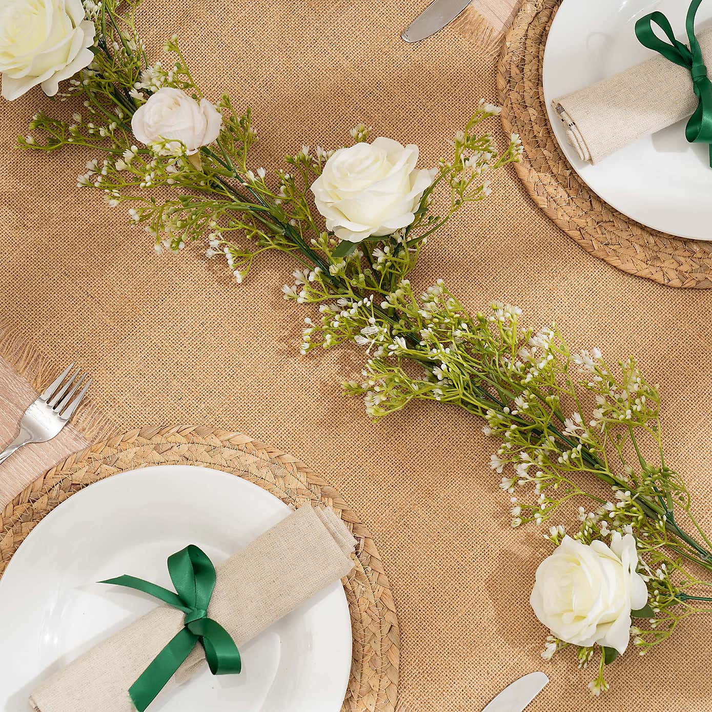 Artificial Rose & Gypsophila Garland