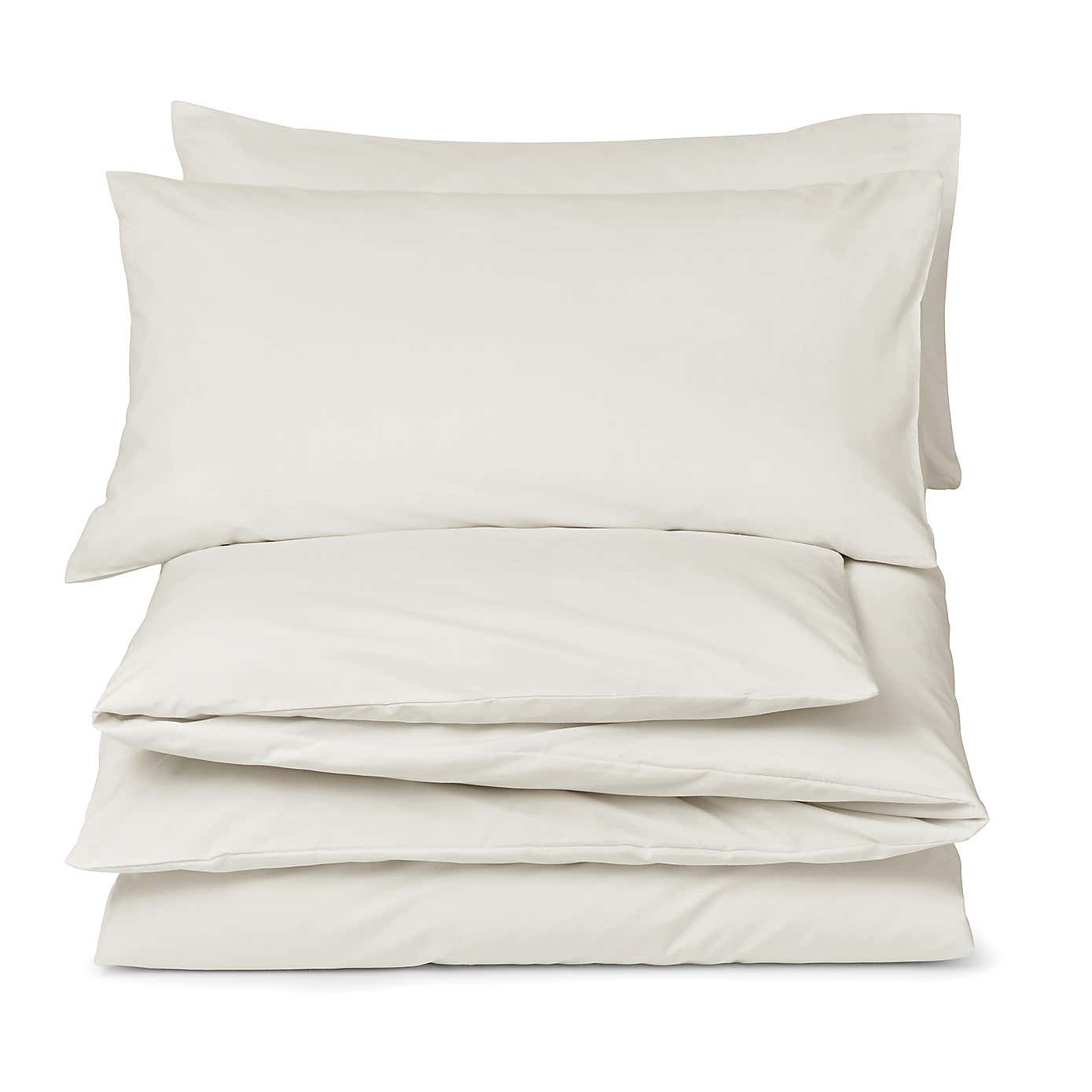 Non Iron Plain Dye Ivory Housewife Pillowcase Pair