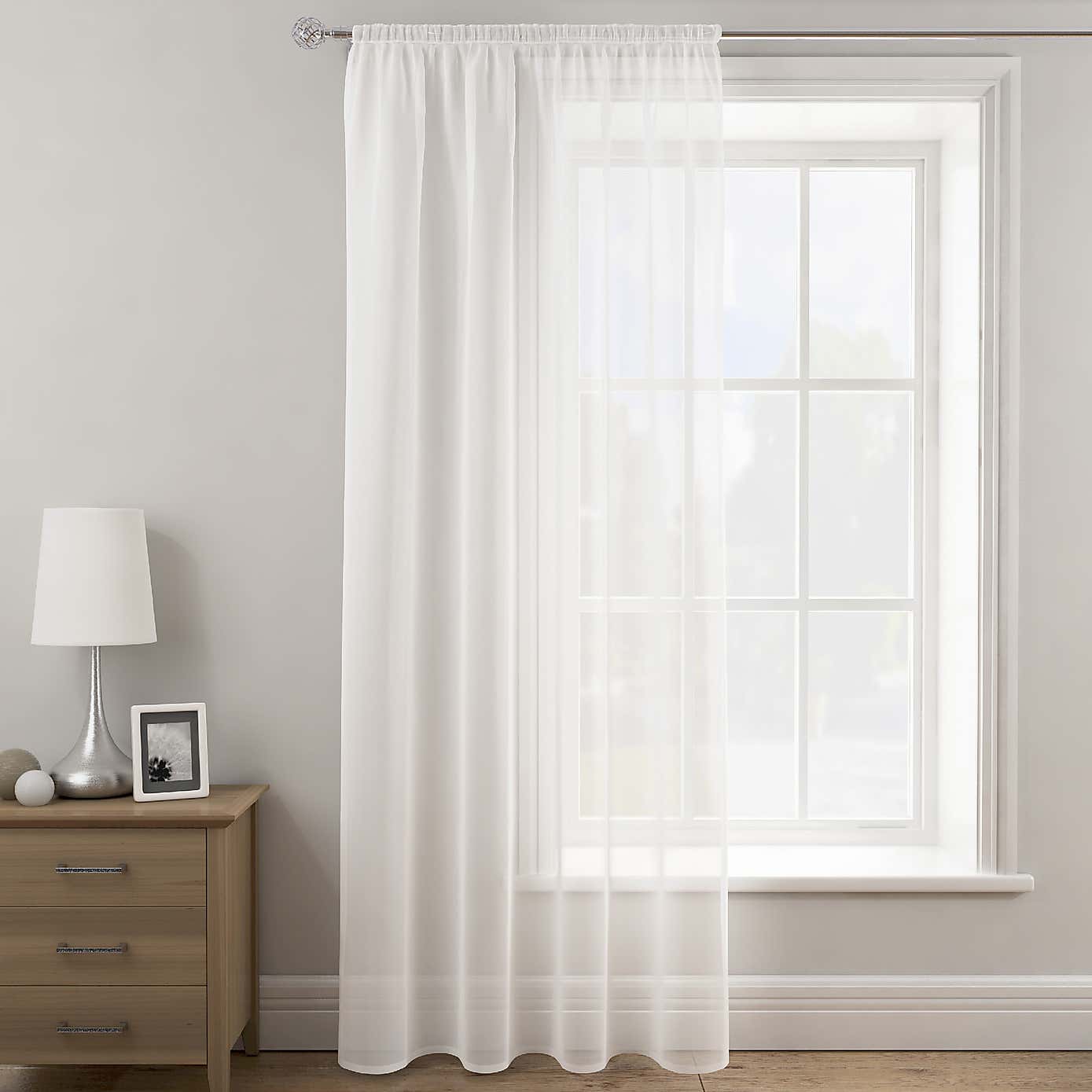 Sheer Elegance Slot Top Single Voile Panel