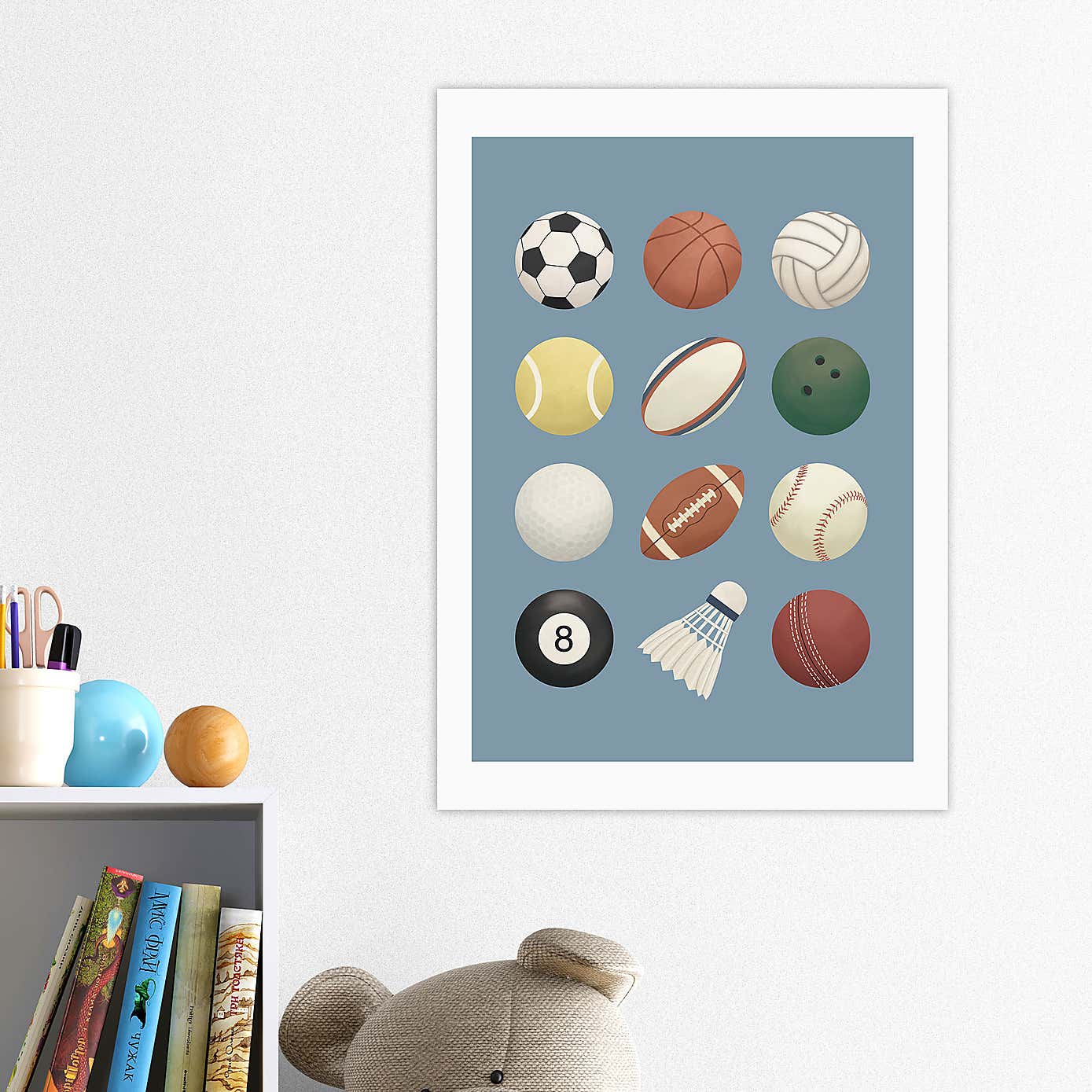 East End Prints Sports Balls Print