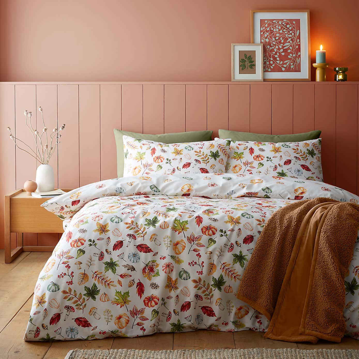Catherine Lansfield Pumpkins Duvet Cover and Pillowcase Set