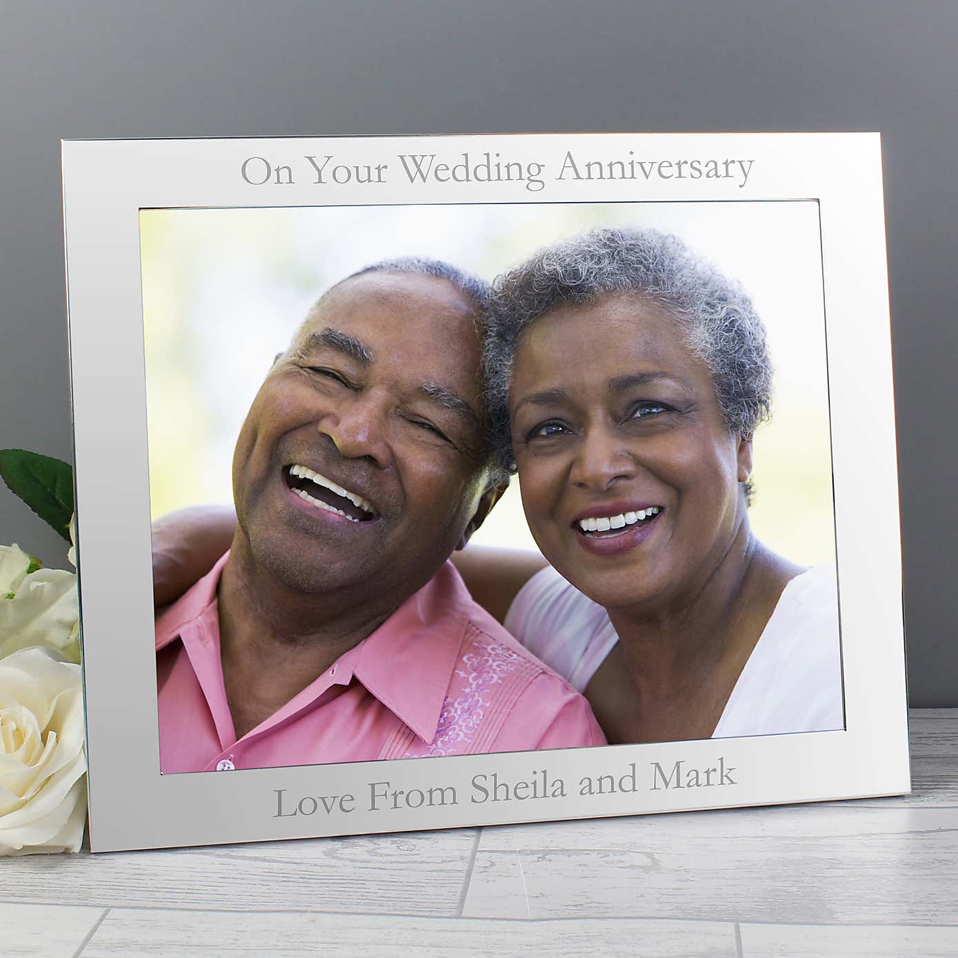 Personalised Landscape Silver Photo Frame