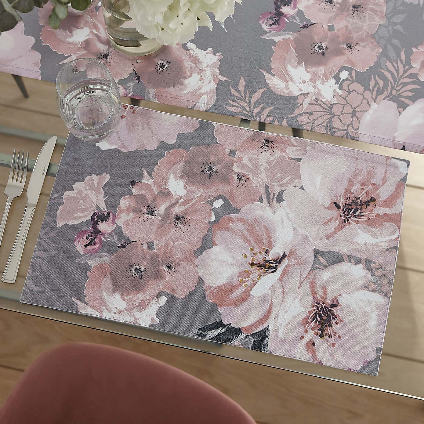 Catherine Lansfield Set of 4 Dramatic Floral Placemats