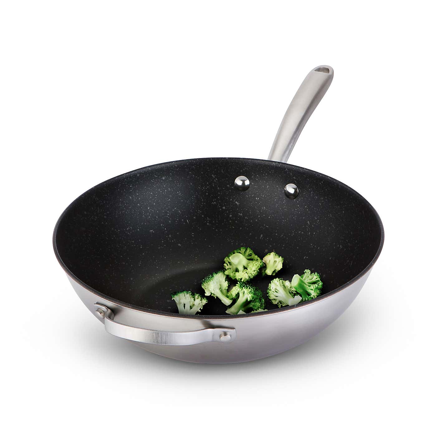 Prestige Scratch Guard Stainless Steel Stir Fry Pan, 29cm