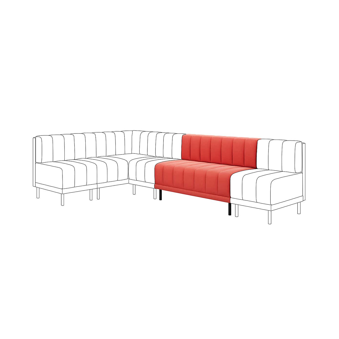 Amali Long Dining Bench, Matte Plush Velvet