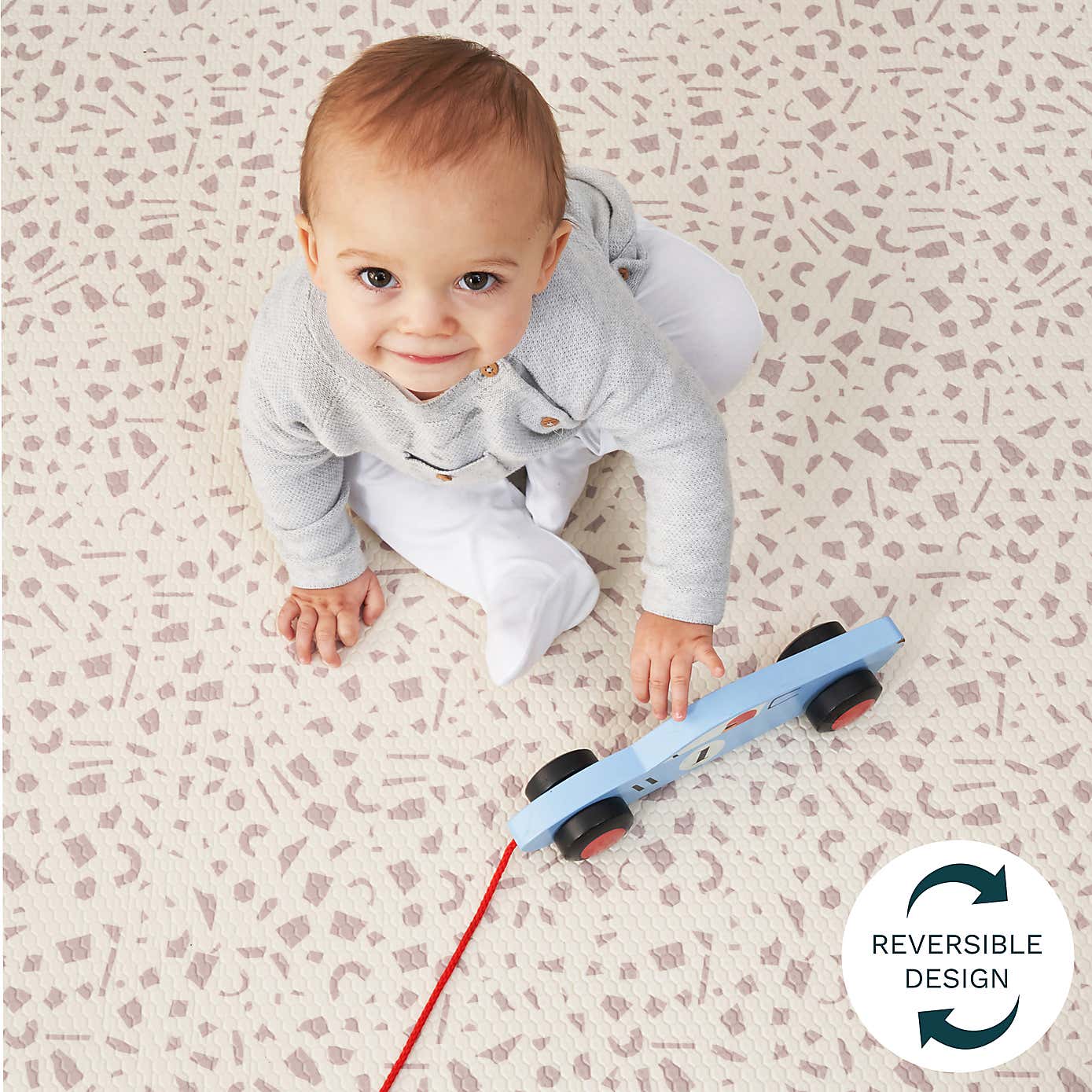Tutti Bambini Luxury Padded XL Reversible Bubble and Terazzo Playmat 200 x 140cm